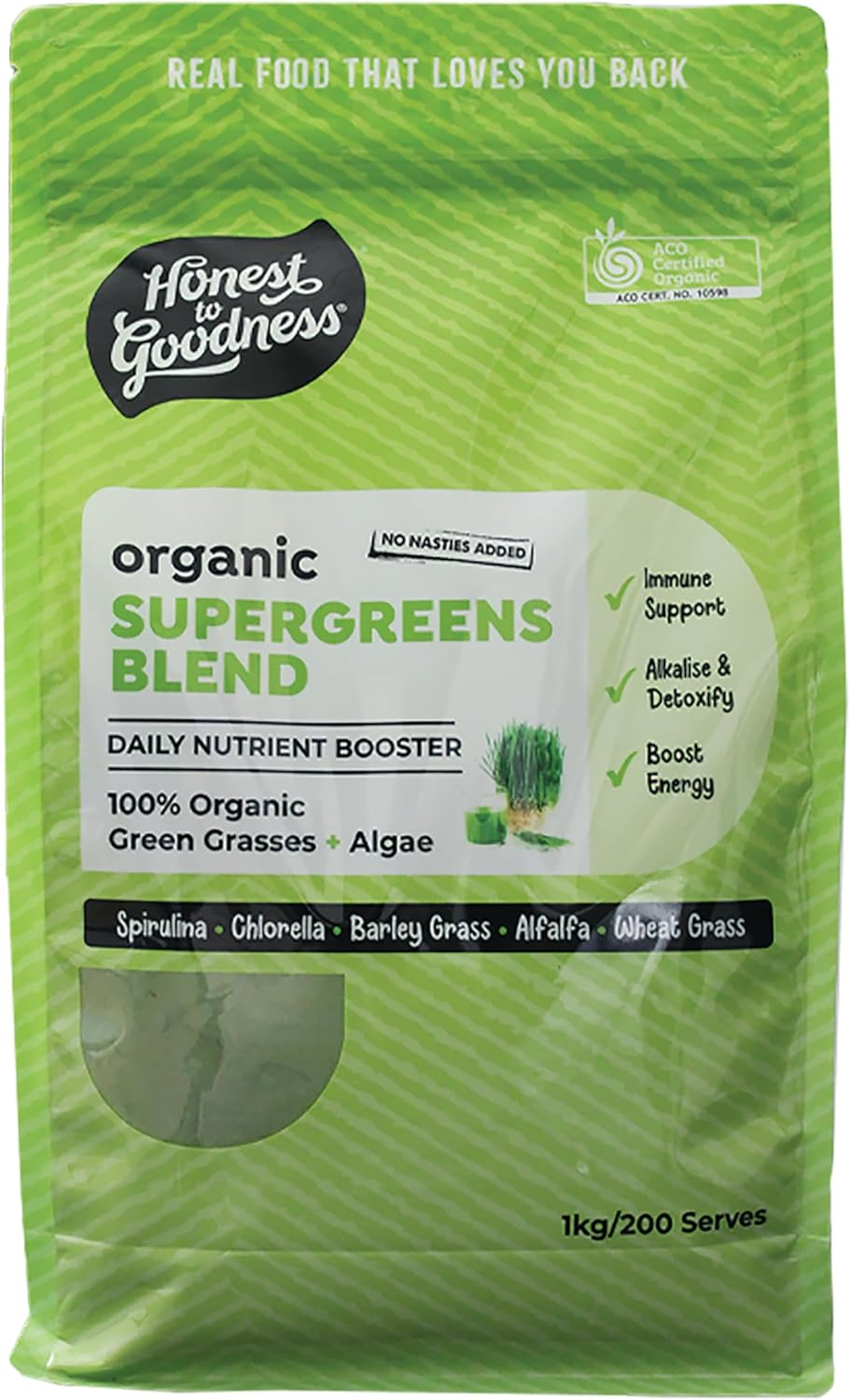 Honest to Goodness Organic Supergreens Blend, 1 Kilogram image number 2
