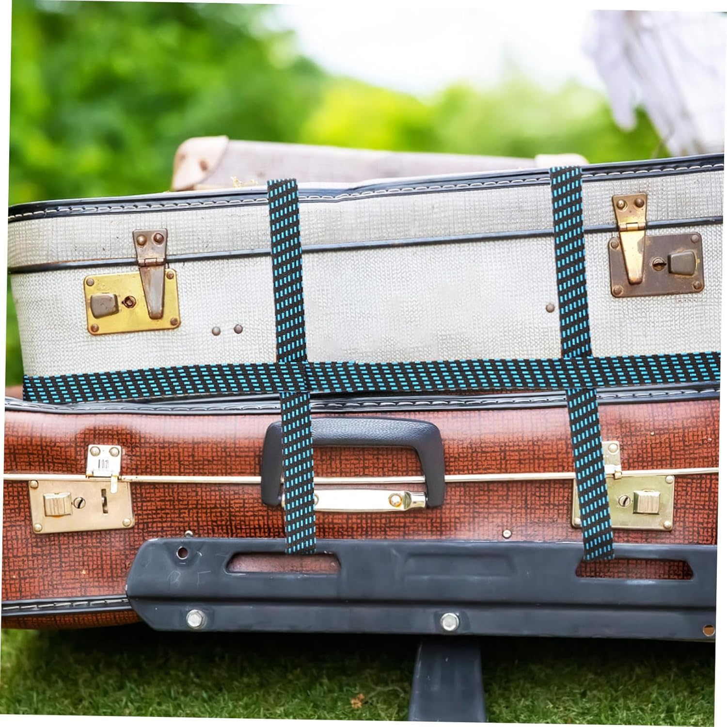 Amosfun 6 Pcs Adjustable Bungee Cords with Metal Hooks Heavy Duty Elastic Straps Long for Securing Luggage Camping Gear Travel Outdoor Use image number 1