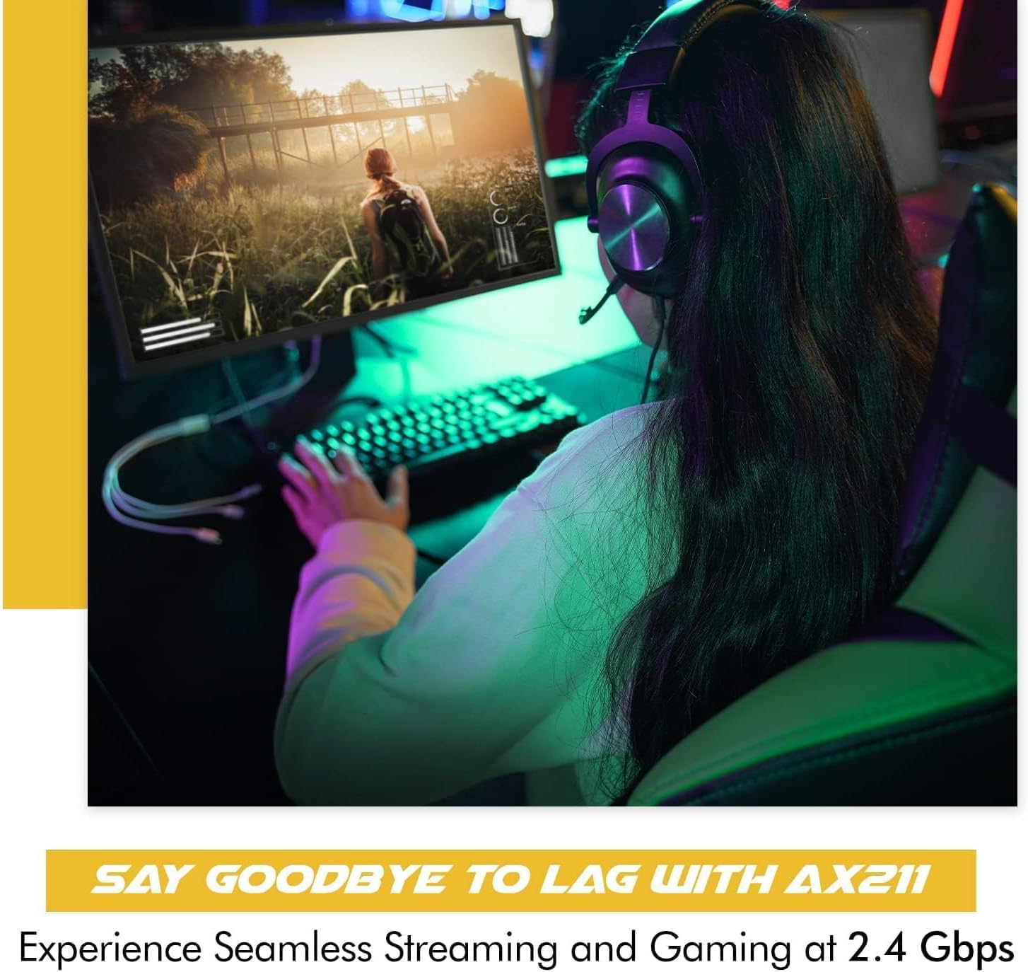 AX211 Wifi 6E Card | Tri-Band Wi-Fi | up to 2.4 Gbps | Cnvio2 M.2 Wifi Card for PC | Supports Bluetooth 5.3 | Requires Intel 11Th+ Gen CPU Windows 10/11, Linux | AX211NGW image number 1