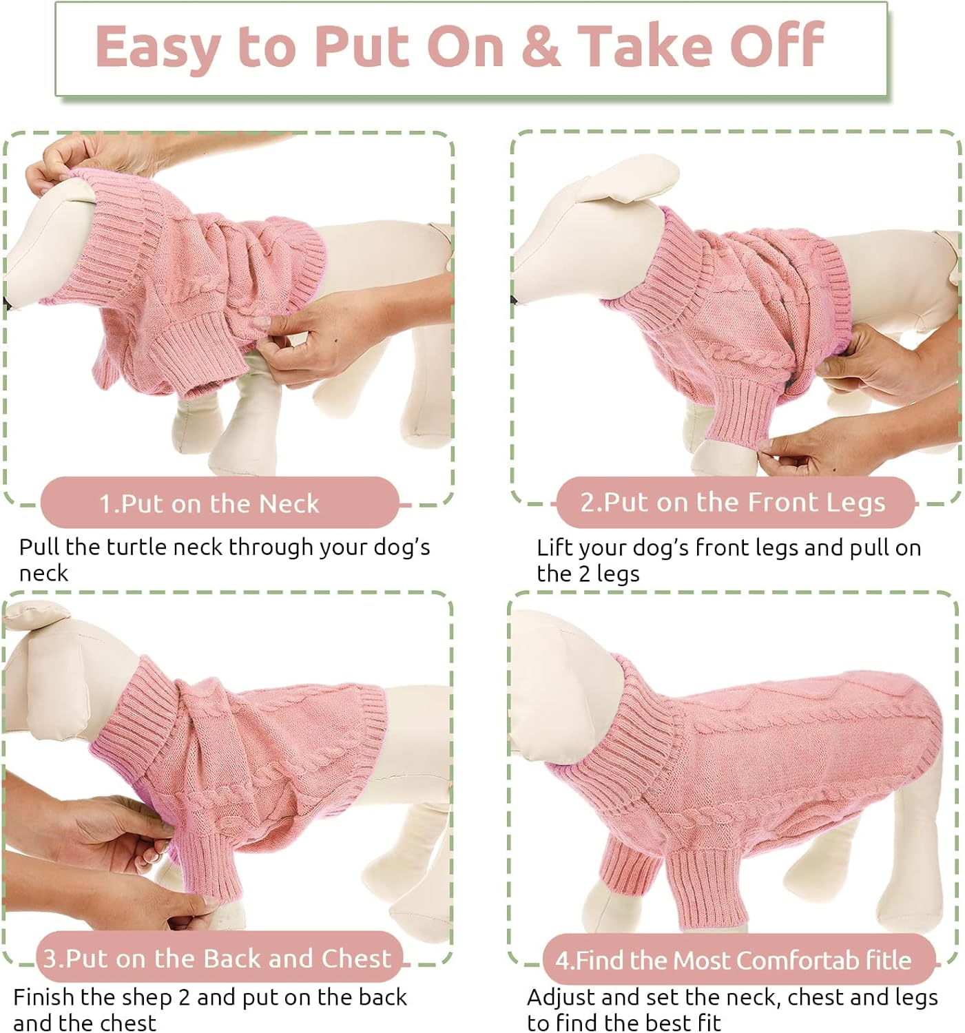 SYPLAUYE Cats Coat Vest Jumper Dog Sweater (Light Apricot, Medium) image number 3