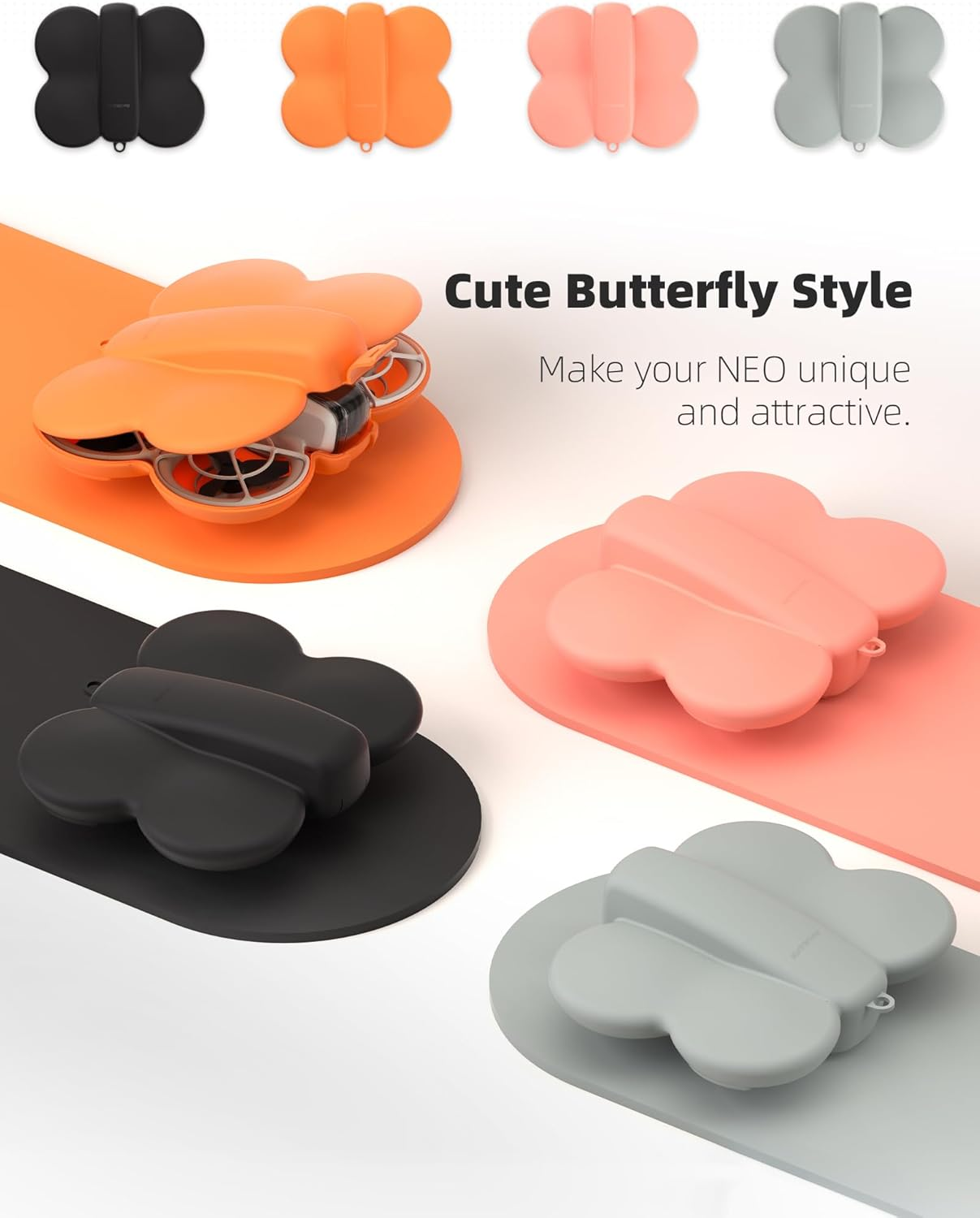 CERFFOOL Hard Carrying Case for DJI NEO Shock Absorbing Anti-Drop Portable Storage Box with Mountaineering Buckle, Travel Mini Bag for Drone Accessories, Gray image number 6