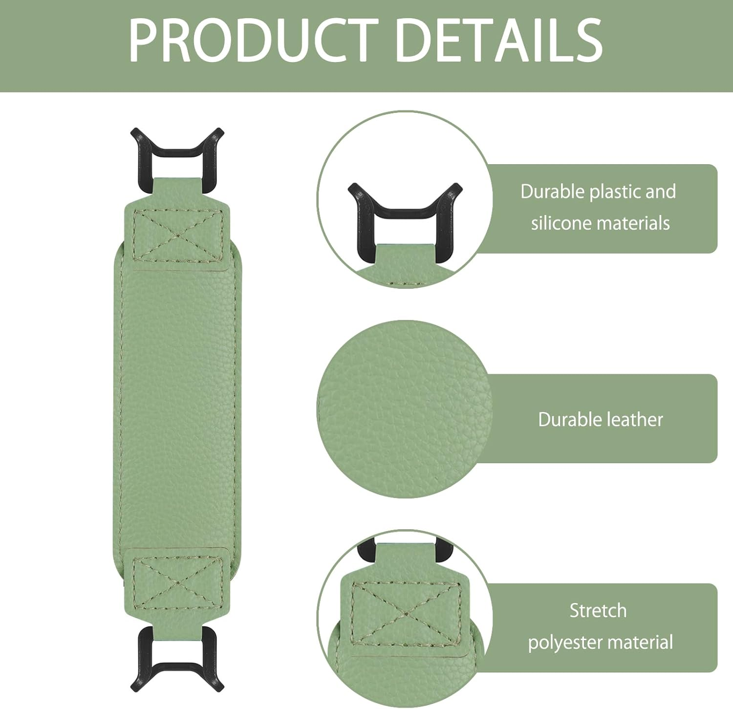 E-Reader Hand Strap for 6-7" Devices - Compatible with Kindle (2018-2024 Paperwhite/Oasis) & Kobo, Matcha Green Elastic Finger Loop Grip - Non-Slip Reading Accessory image number 4