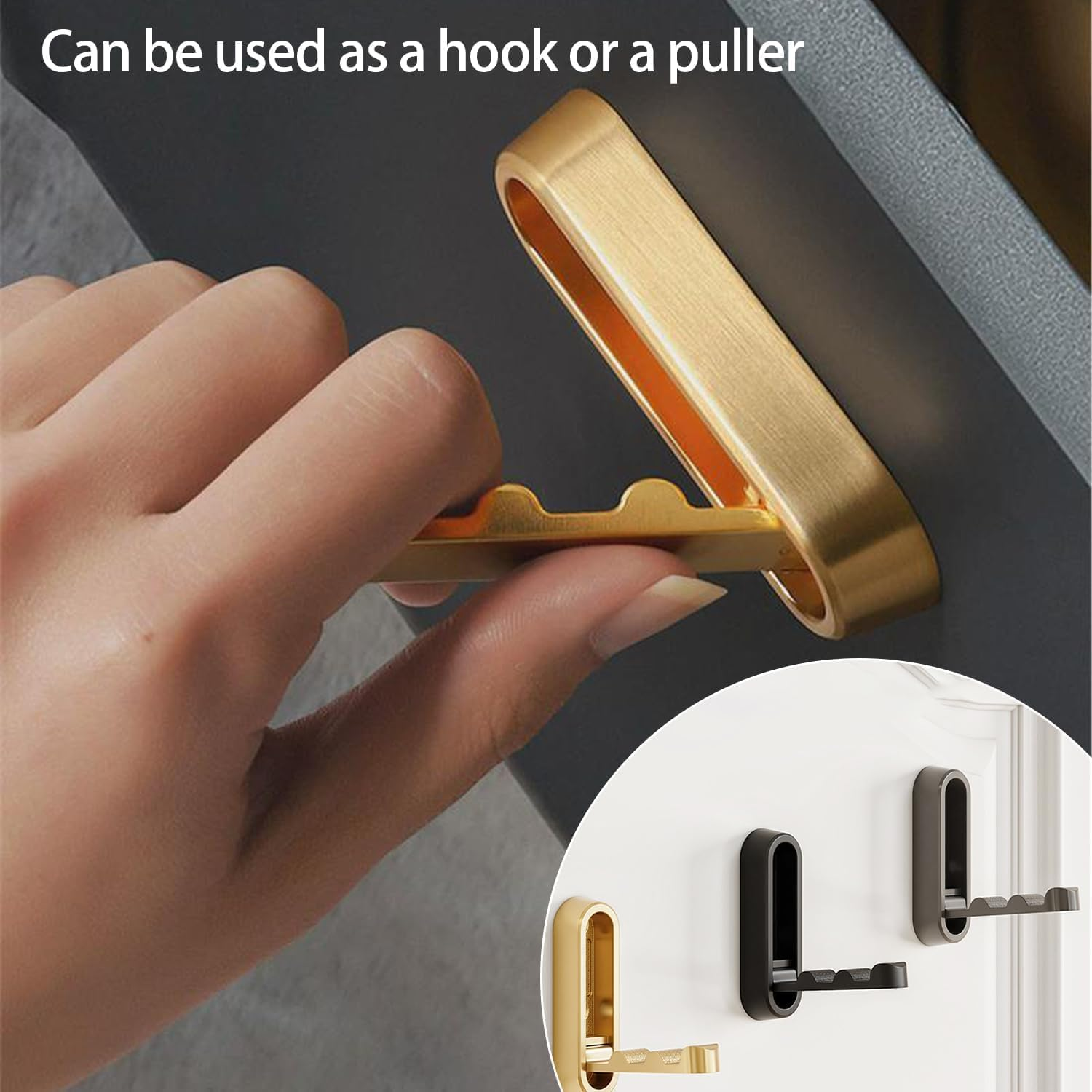 4Pcs Foldable Wall Hooks, Collapsible Towel Hooks, Invisible Space-Saving Hooks, Heavy Duty Zinc Alloy Bathroom Hooks Retractable for Coats, Robes, Bags, Hat, Purse (Includes Screws) image number 3