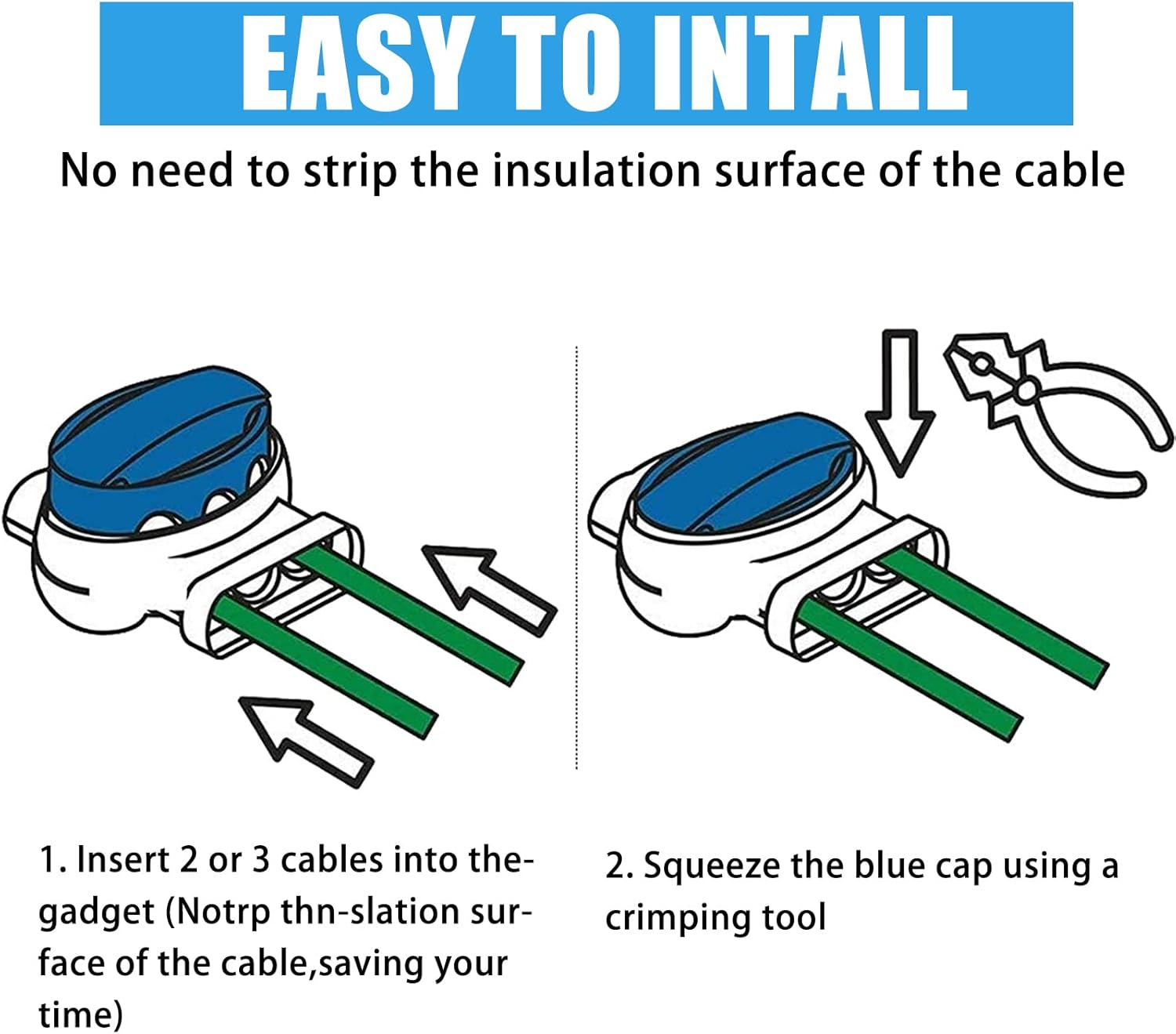 LINXIU Cable Connector for Robotic Lawnmower, Waterproof Connection Terminals, Cable Clamps with Gel Filling, Cable Connector for Lawnmower, Automower, Pack of 22 image number 2