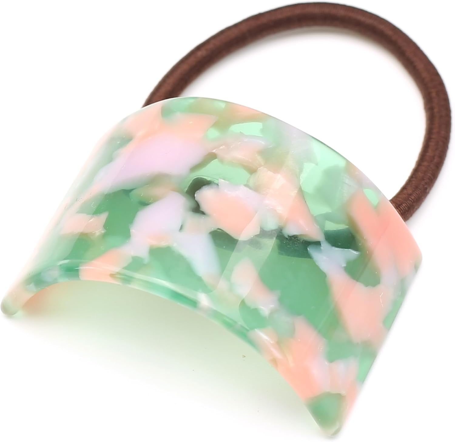 Qingoo Cellulose Acetate Elastic Hair Band Ponytail Holder Women'S Hair Accessories Headdress Elegant Hair Accessory 1 Piece (Checker) image number 5