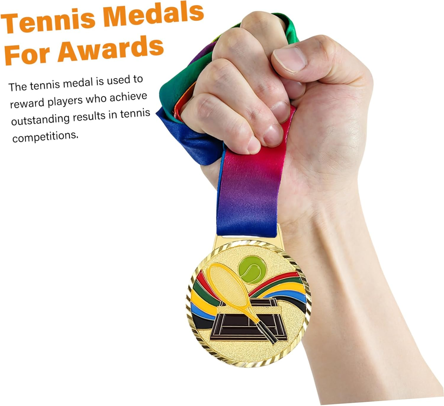 Healeved 2Pcs Sports Medals Tennis Medal Award Boys and Girls Party Favors Sports Event image number 2