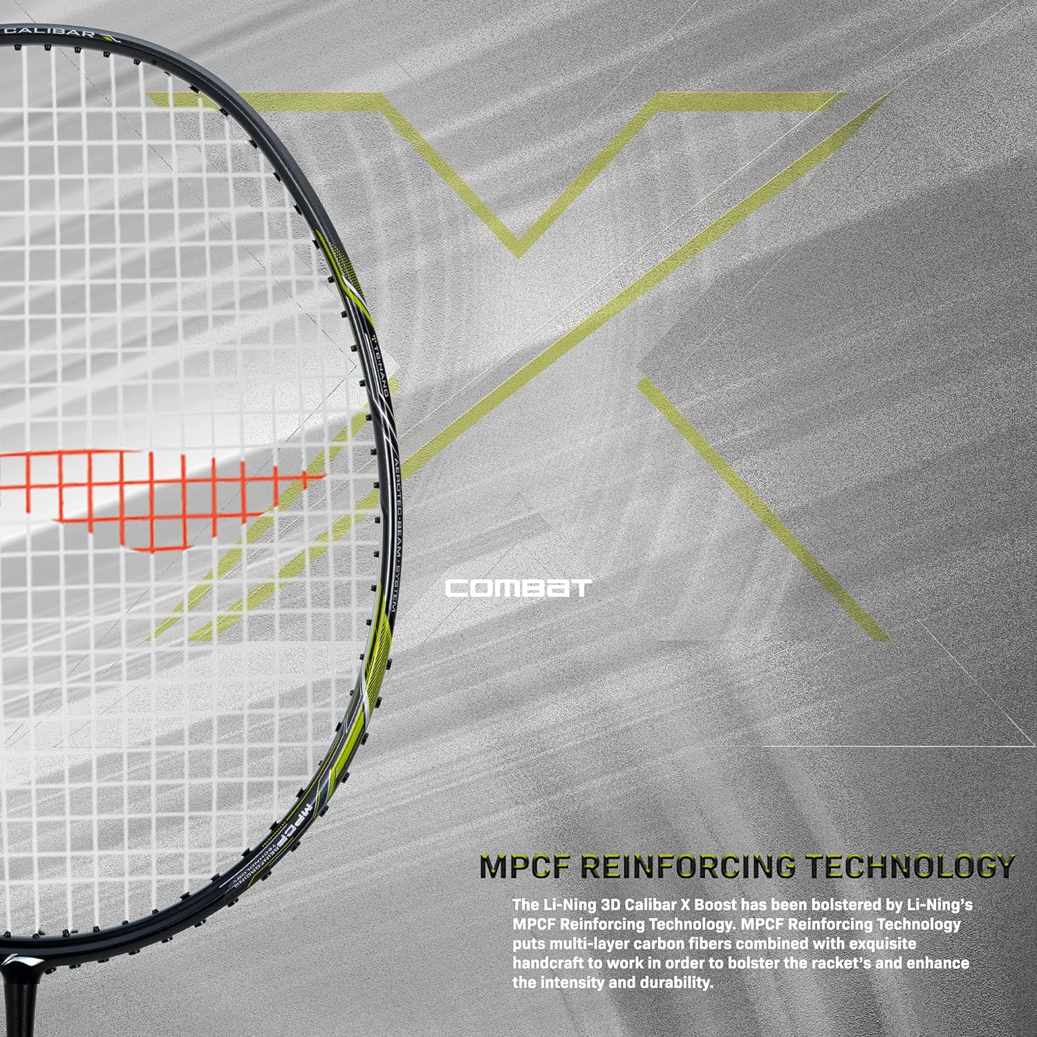Li-Ning 3D Calibar X Combat Carbon Graphite Strung Racquets, 85 Grams, 30 Lbs String Tension and Free Full Cover