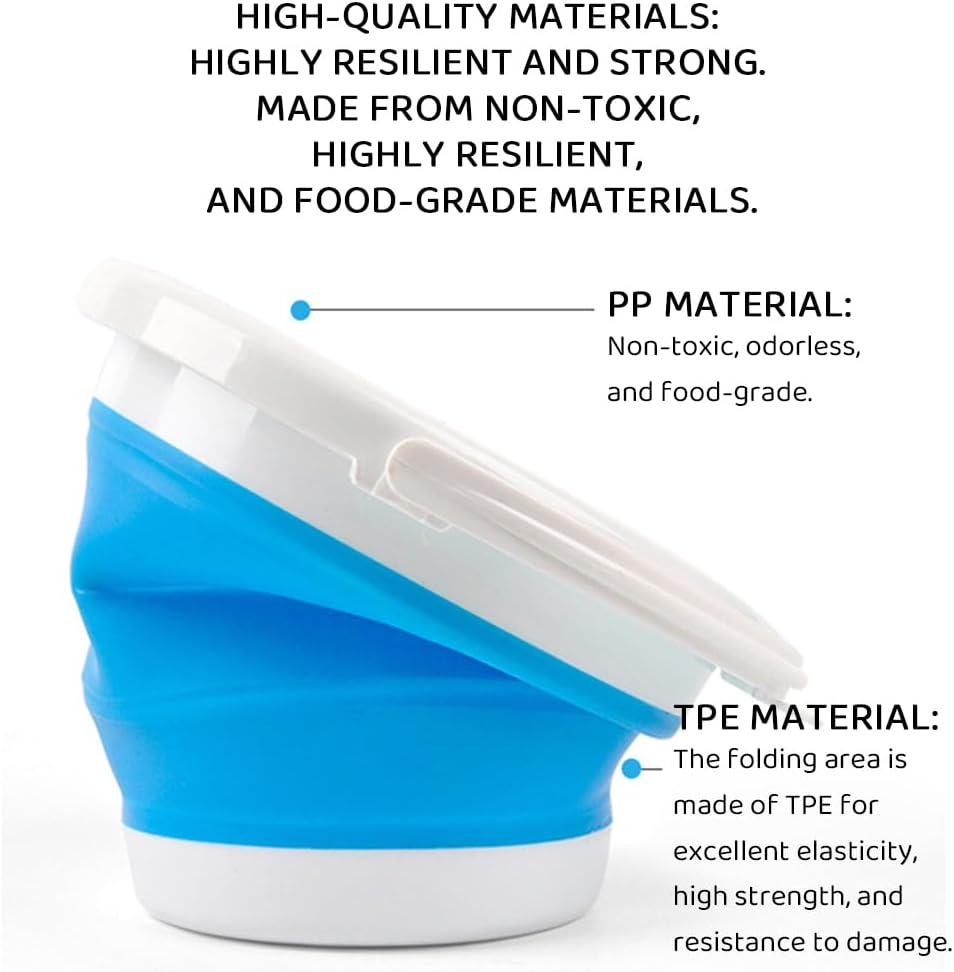 2 Pack Collapsible Bucket 10L (2.6 Gallon), Portable Foldable Water Pail with Handle, Space-Saving Cleaning Bucket for Car Wash, Camping, Fishing, Garden & Household image number 2