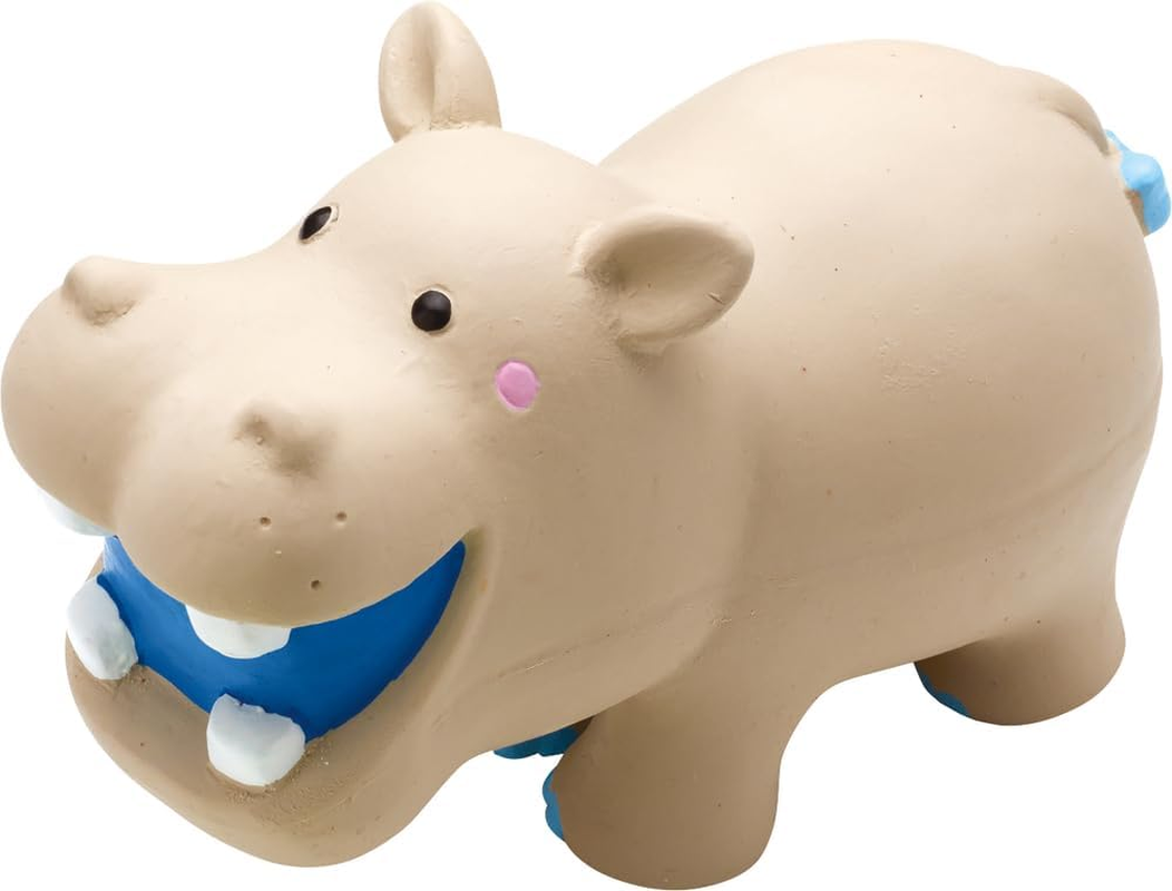 Doggyman Latex Toy I Love Peepy Aqua Cabaella Gray Dog Toy image number 1