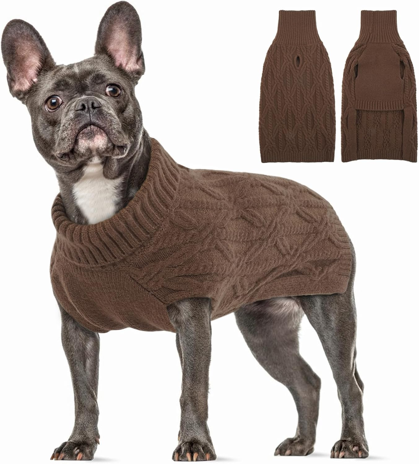 Cats, Dog Jumper, Winter Warm Dog Jumper, Coat, Jacket, Vest, Puppy Clothing, Dog Jumper, Christmas Dog Coat, Small Dogs, Chihuahua Jumper (Grey, XS)