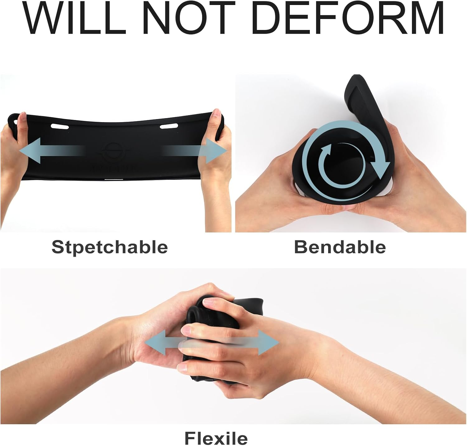 Silicone Australian Standard 6 Figure Number Plate Frame, 2 Pack Australia Car Standard Silicone License Plate Holders, Rust-Proof, Weather-Proof, Rattle-Proof Accessories. (Black) - Green image number 4