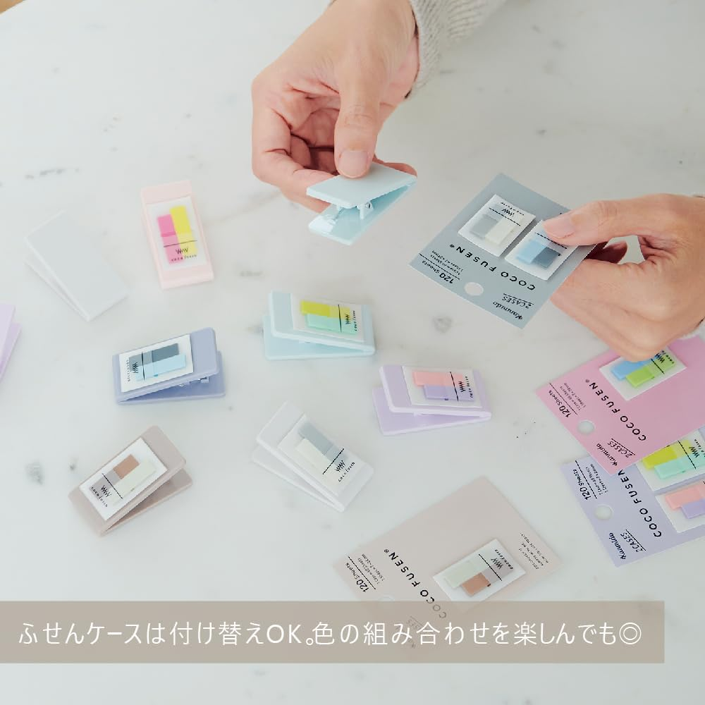 Kanmidou CF-8304 Mini Clip Self-Stick Note Misty Pink, 30 Sheets X 2 Colors, 1 Count