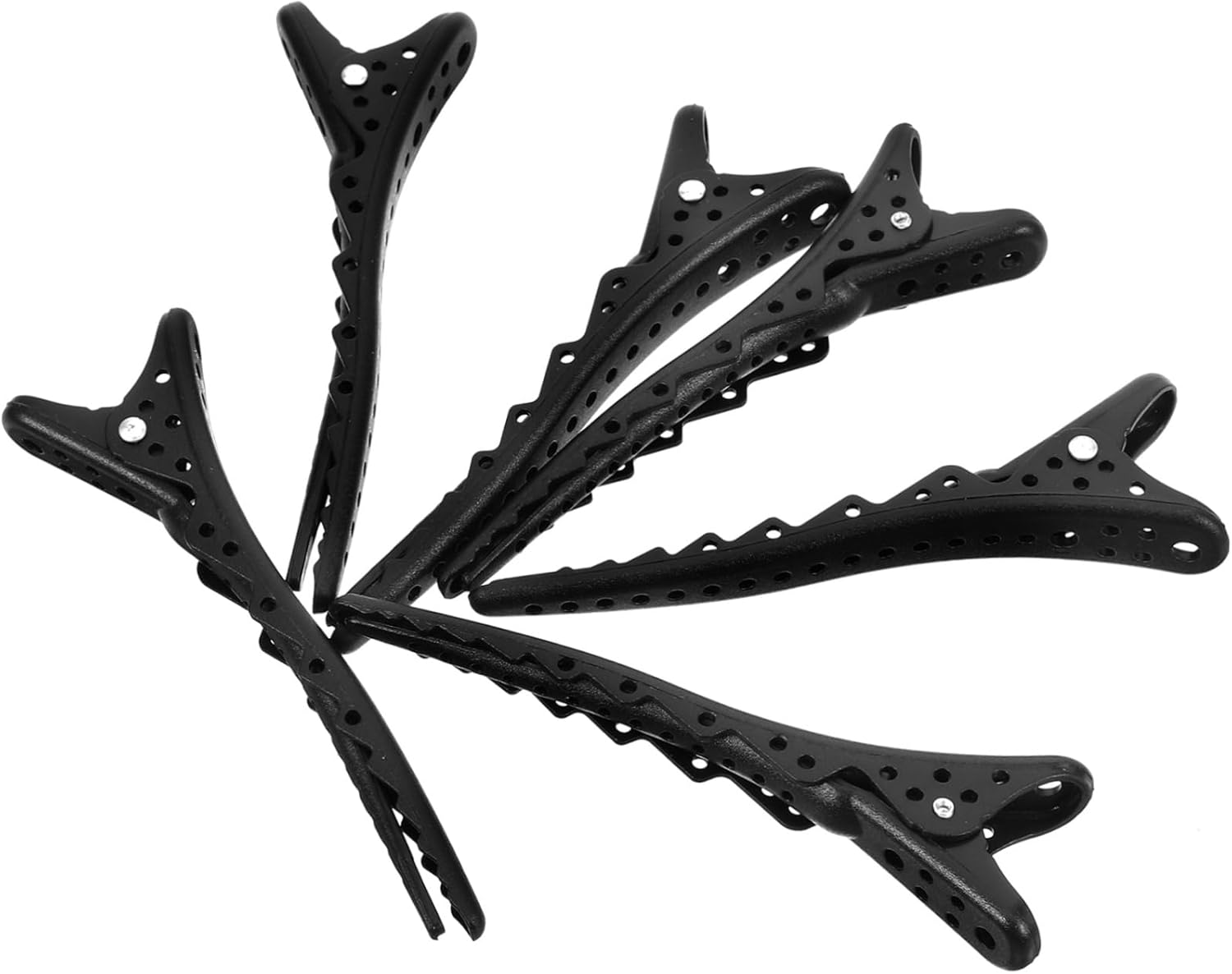 HAKIDZEL 6Pcs Hair Styling Clips Salon Hairdresser Sectioning Clips with Convenient Hole Design for Makeup Durable and Reliable for Various Hairstyles and Hair Types image number 6