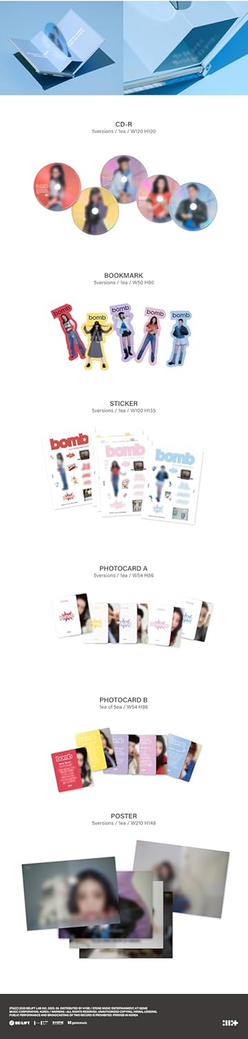 ILLIT Bomb 3Rd Mini Album with Tracking Sealed (GLLIT Random Version) image number 2