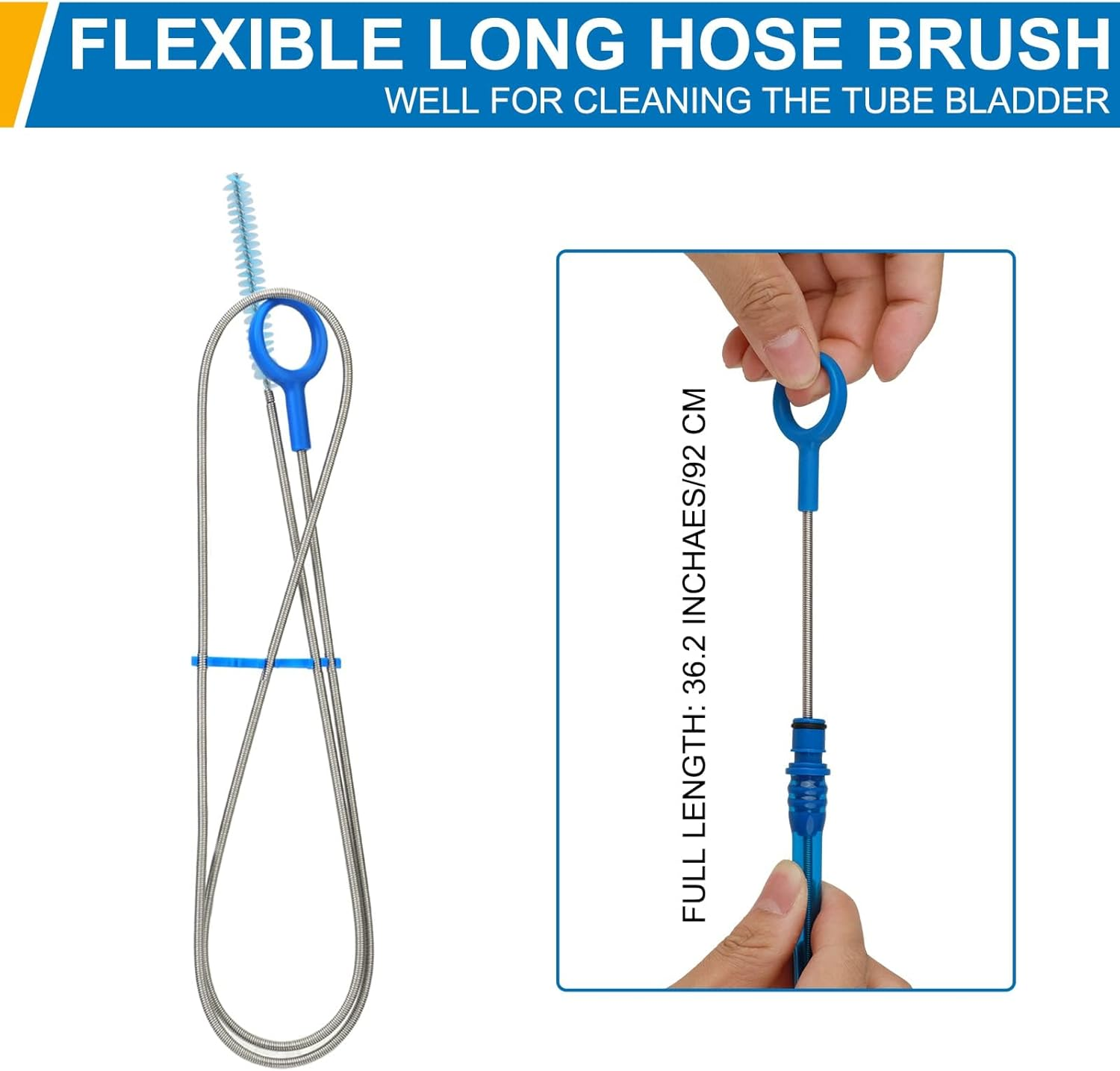 Hydration Bladder Cleaning Kit, 6 in 1 Water Bladder Cleaner Set - 3 Brushes, Collapsible Hanger, 12 Cleaning Tablets & Carry Pouch, Water Reservoir Cleaning Tools for Hydration Backpack image number 5