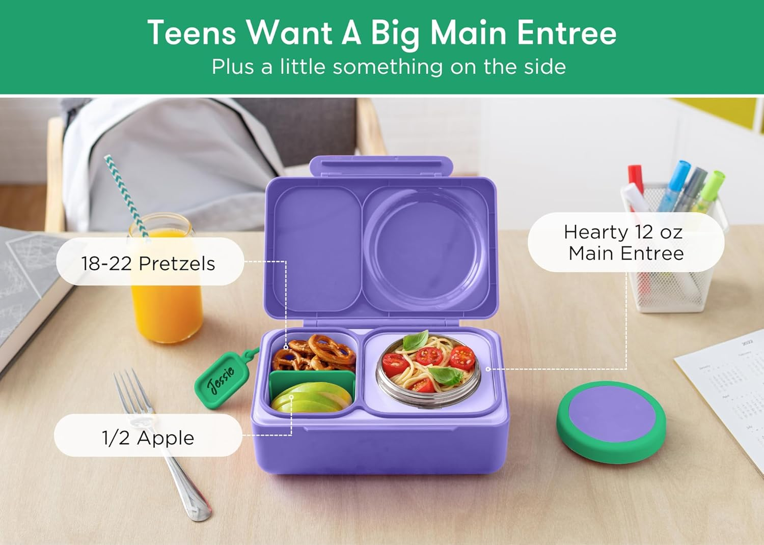 Omie Omiebox up Hot & Cold Bento Box - Galaxy Purple image number 1