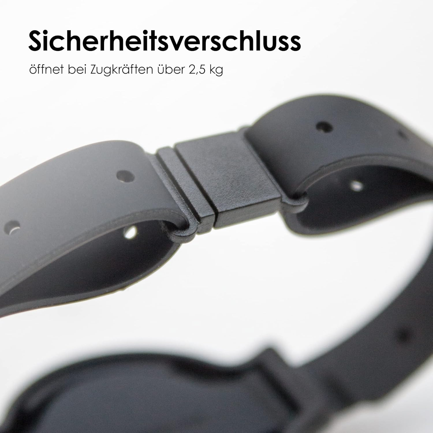 Lucybalu NEMO Cat Collar for Airtag* Safe, Lightweight, Comfortable with Safety Clasp, Compatible with Apple Airtag Silicone Strap, Black - Neon Orange image number 3