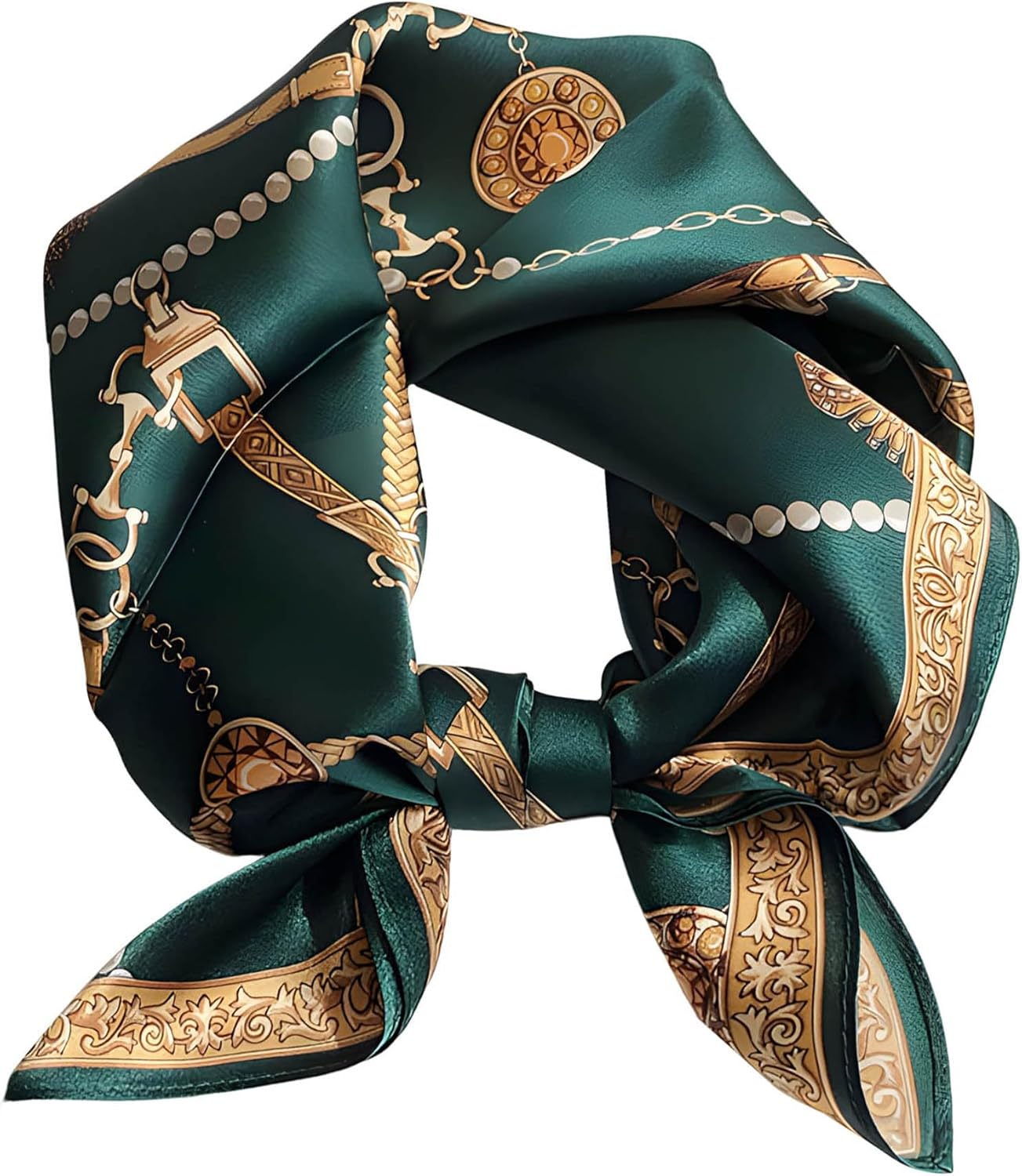 100% Mulberry Silk Scarf for Women Hair Lightweight Square Neckerchief Wrap for Head Scarves 21"