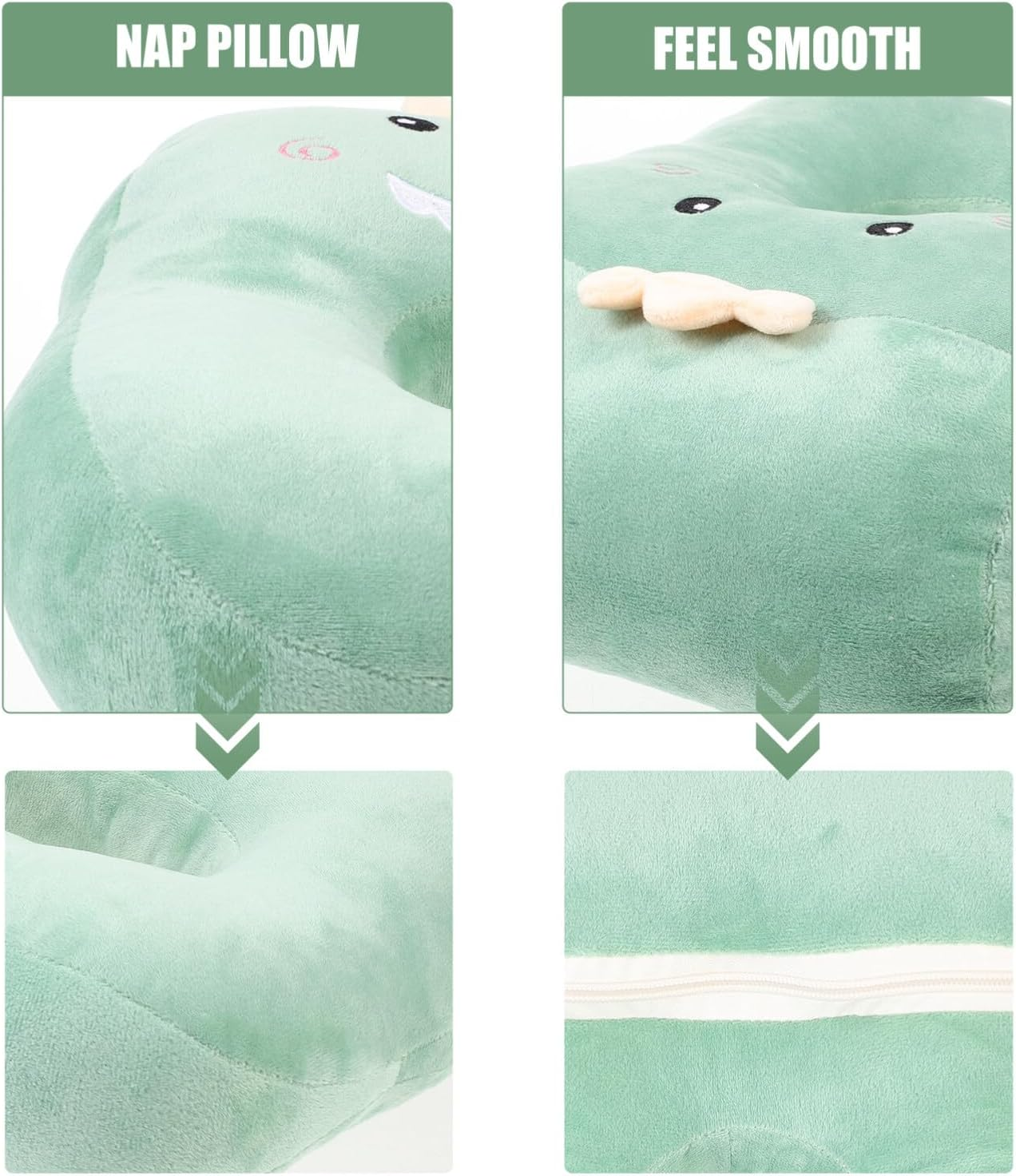 Holibanna Office Nap Pillow Dinosaur Ear Holes Comfortable Sleep Pillow Wear-Resistant Portable and Easy to Store image number 5