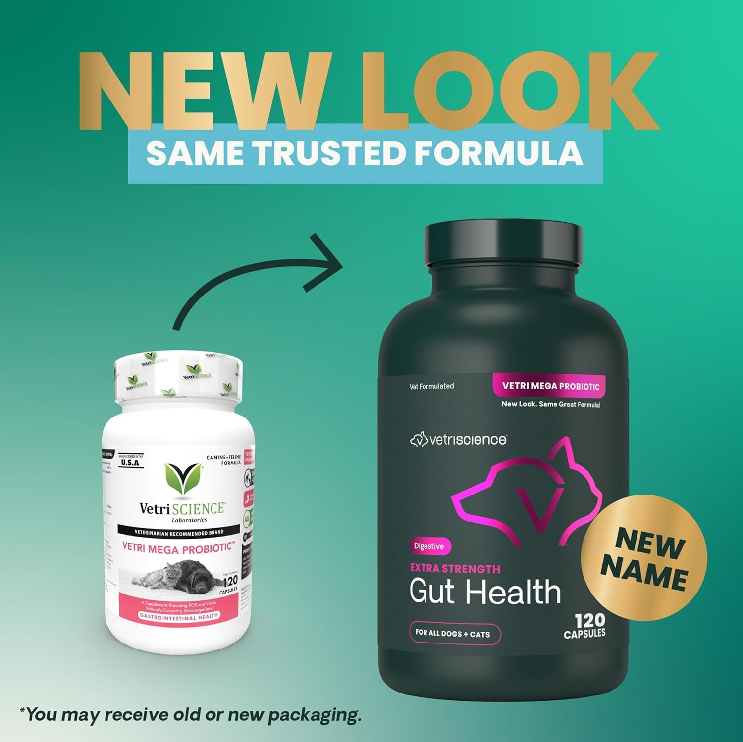 Vetriscience Extra Strength Gut Health Easy-Open Capsules, Mega Probiotic and Prebiotic Digestive Supplement for Dogs and Cats, for Diarrhea and Immune Support, 7.5 Billion CFU per Capsule, 120 Count image number 6