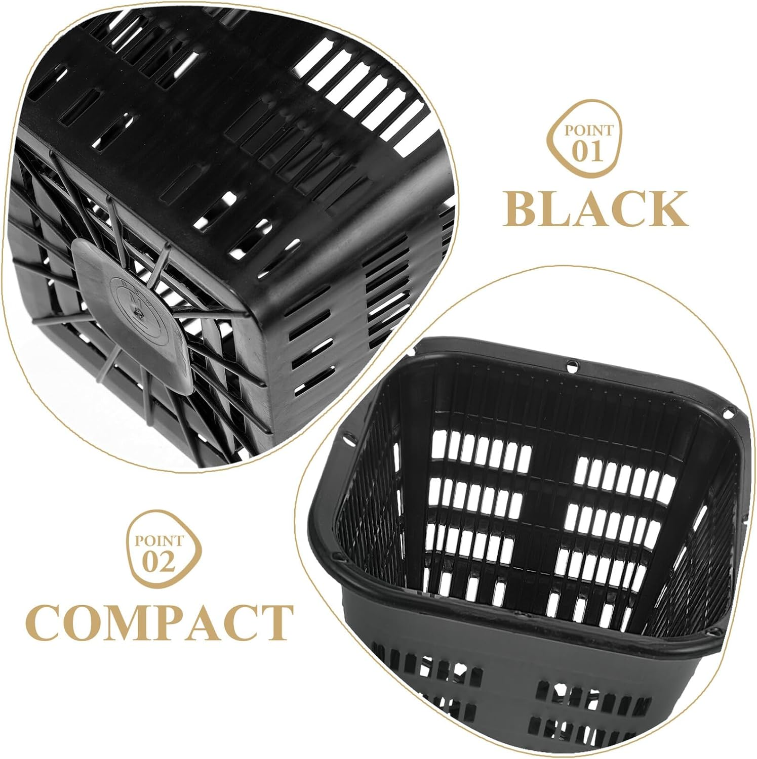 BIUDECO 8Pcs Hydroponic Net Pots with Slotted Mesh Design Reusable Plastic Planter Baskets for Vegetables and Plants Root Aeration and Nutrient Penetration Gardening Cups