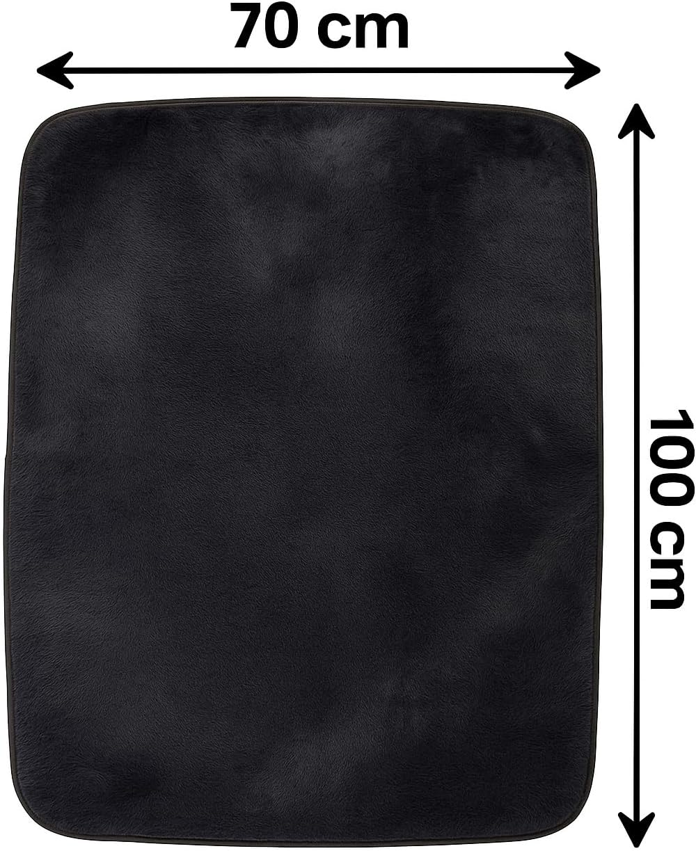Brandsseller Pet Blanket, Dog Blanket, Cat Blanket, Silky, Soft, Approx. 70 X 100 Cm (Approx. 70 X 100 Cm, Black) image number 4