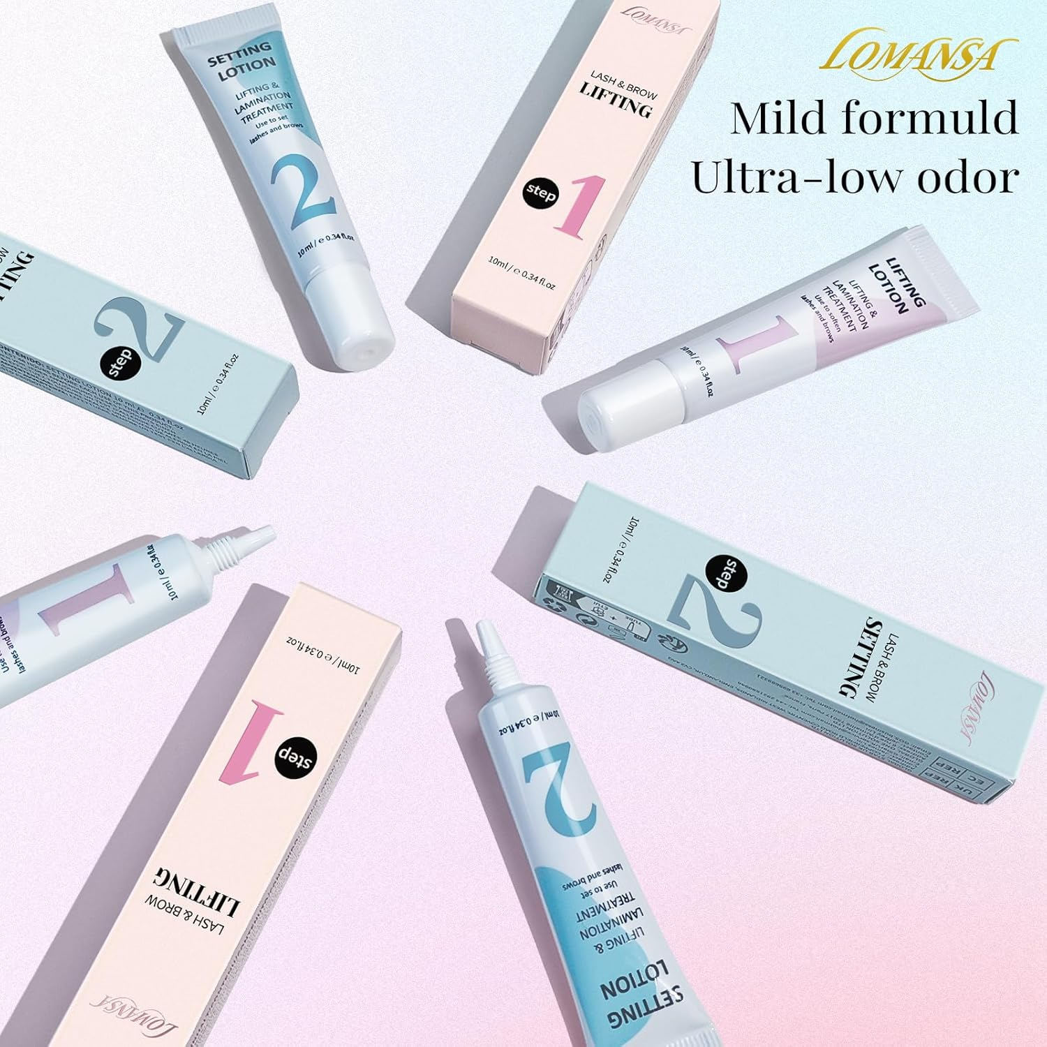 Lash Lifting and Fixing Lotion Lomansa Korean Lash Lift Tube Design Eyebrow Lamination Eyelash Lift Lash Perm image number 1