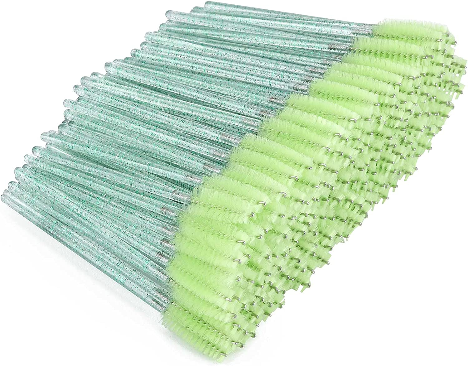 500 Disposable Mascara Wands Eyelash Brush Spoolies for Eyebrow Eye Lash Extension Pink - Black image number 6