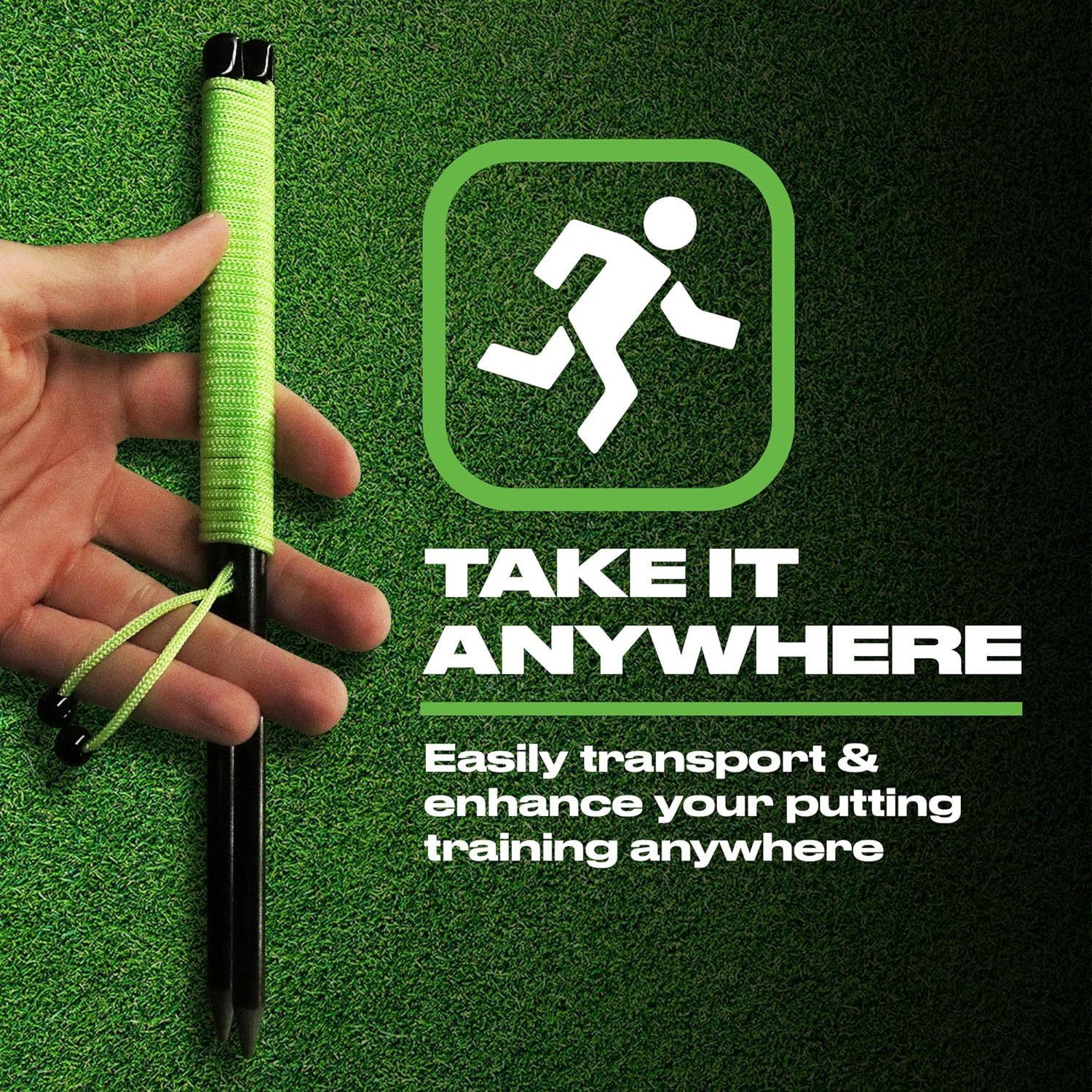 Triple Bead Golf Alignment String Line, Putting Aid for Indoor & Outdoor, Golf Putting Trainer, Putting String Line for Golf, Golf Putting Training Aid for Precision, Putting Alignment String image number 4