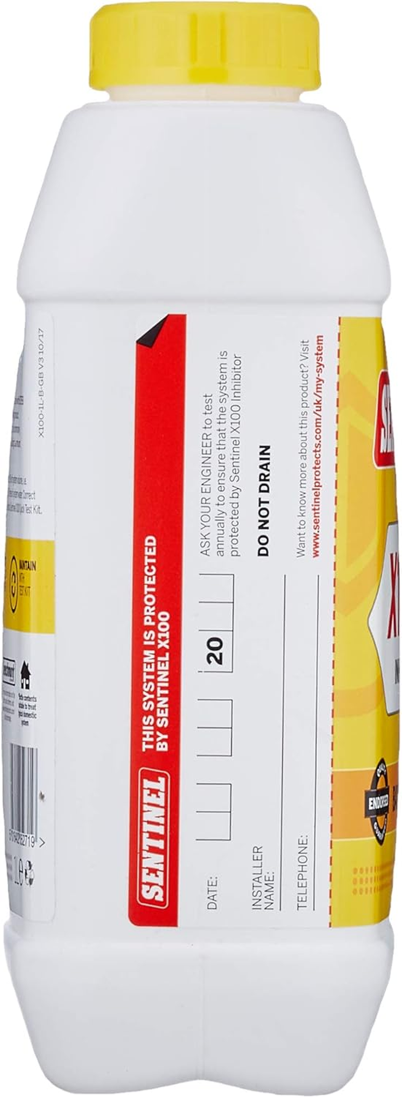 Sentinel - X100 Inhibitor 1L, Market Leading Heavy Duty Central Heating Inhibitor, Protection against Corrosion and Limescale, Ensures Maximum Heating Efficiency and Extends System Life, Clear (88000)