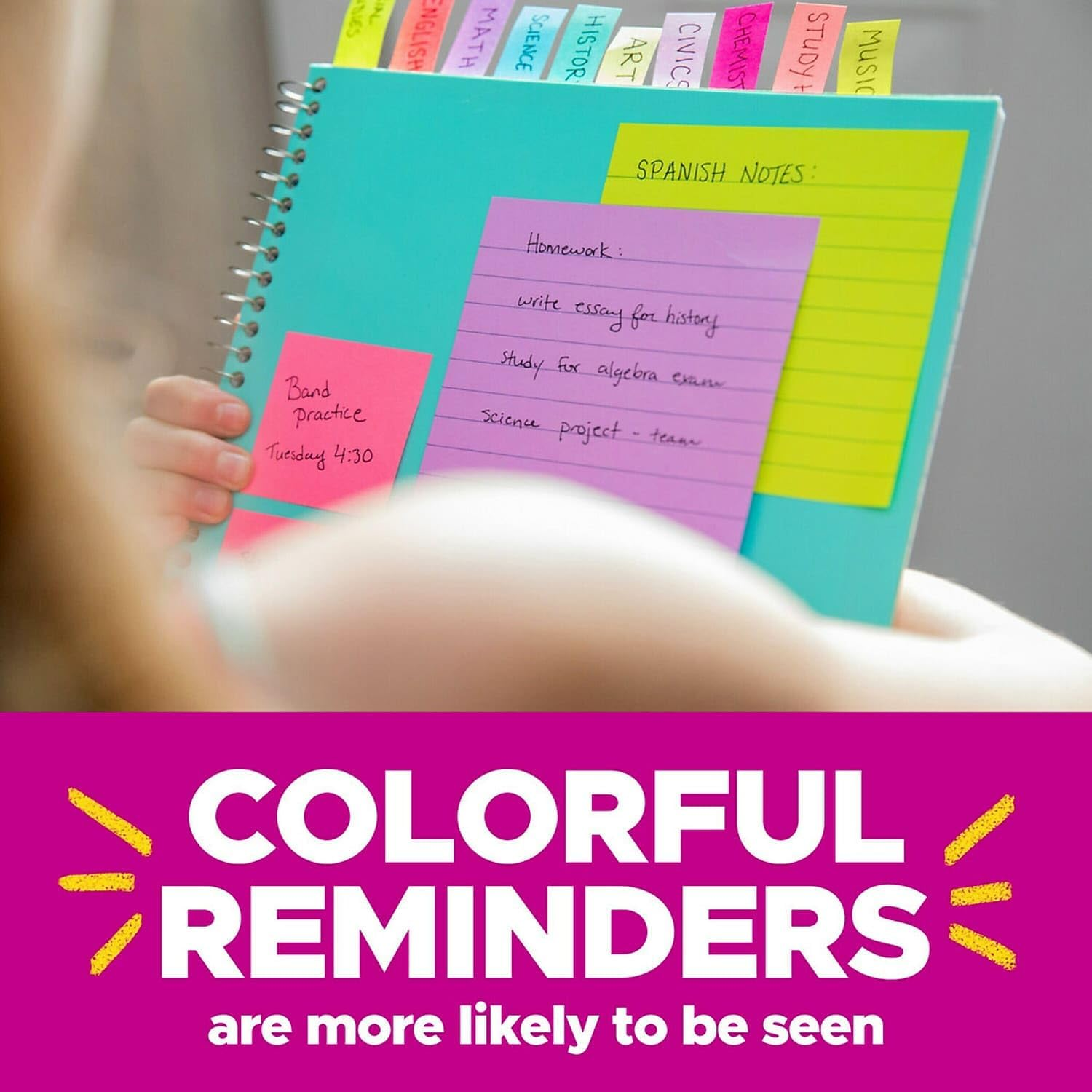 Post-It Pop-Up Notes, 3 in X 3 In, Marseille Collection, 12 Pads/Pack, 100 Sheets/Pad (R330-12AP) - 61 X 152 Mm, 12 Pads, Pink, Blue, Mint Green, Yellow image number 3