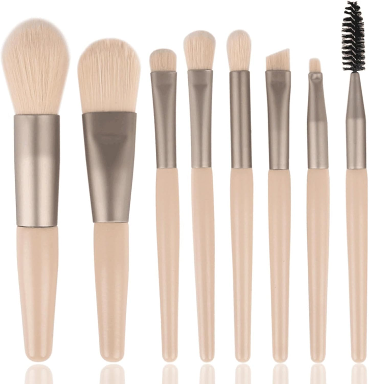 Makeup Brushes Set &ndash; 8 Pcs Soft Makeup Brush Kit with Powder, Blush, Highlight & Eyeshadow Brushes, Portable Travel Cosmetic Brush Set for Beginners & Professionals