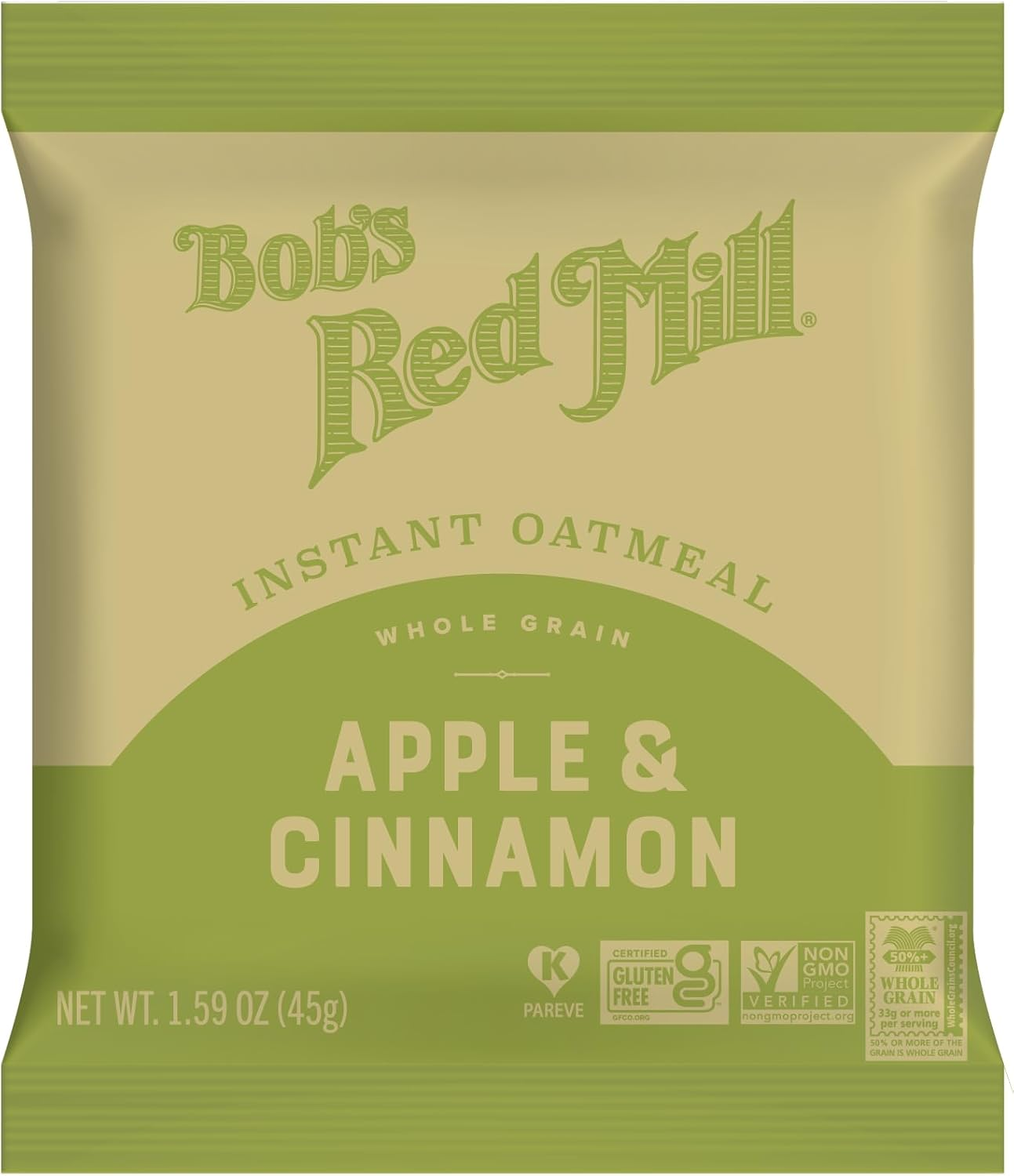 Bob'S Red Mill Instant Oatmeal Packets, Apple & Cinnamon, 6 Packets Total, Non-Gmo, Gluten Free, Whole Grain image number 2