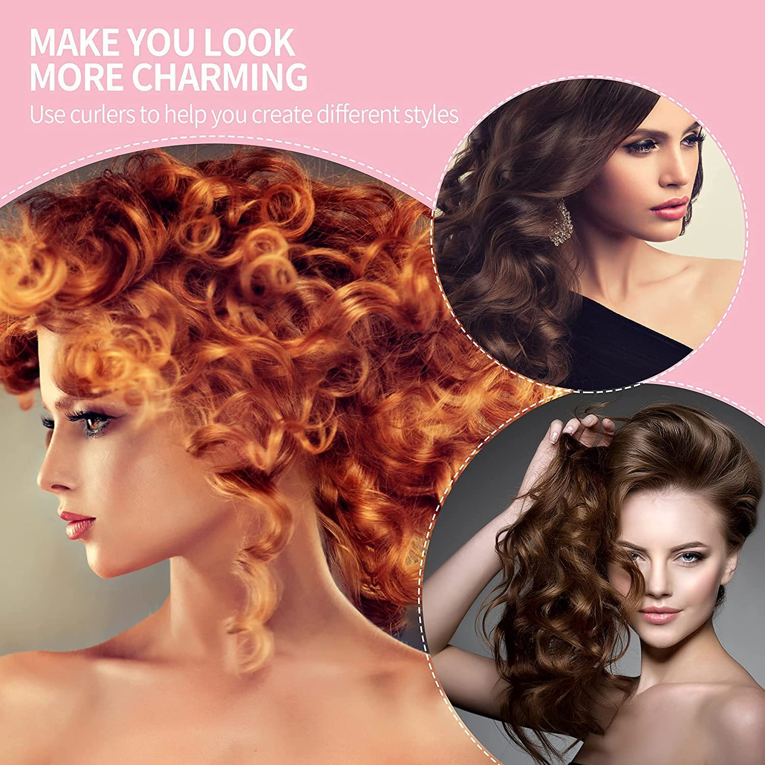 Twist Foam Hair Rollers Foam No Heat Hair Rods Rollers, 10Pcs Twist Hair Rollers No Heat Hair Rods,Hairs Roller Twists Flex Rod for Girl and Women, 24 Cm image number 4