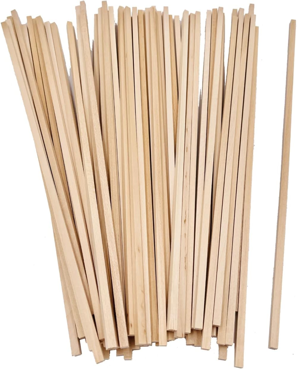 William Craft Balsa Wood Craft Sticks 100 Pcs 1/5 X 1/5 X 12 Inch Unfinished Wood Strips Square DIY Craft Projects Supplies image number 4