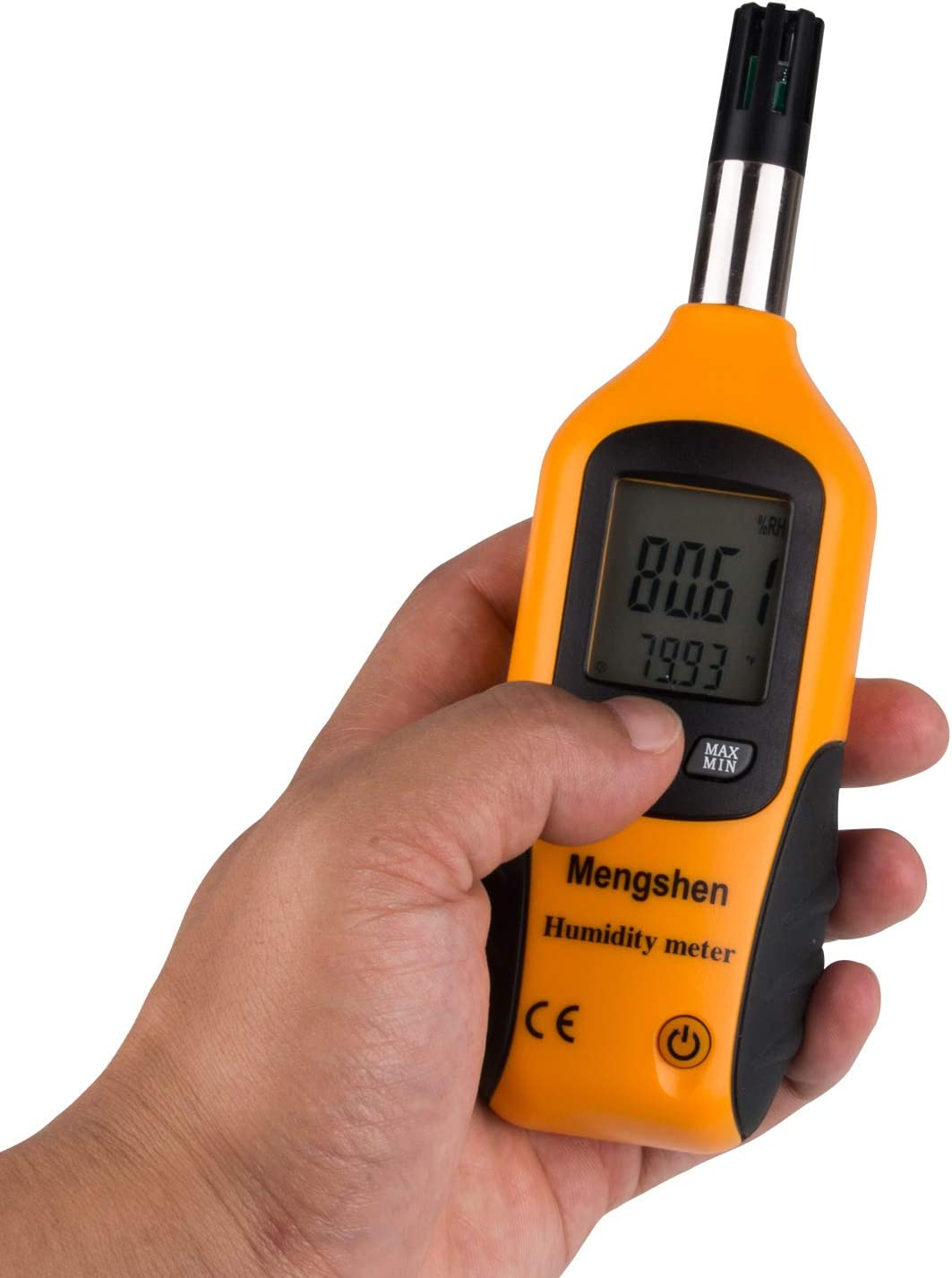 Mengshen Professional Digital Temperature Humidity Meter, Handheld Thermometer Hygrometer with Wet Bulb Dew Point Temperature HVAC Tool for Ambient Air Indoor Outdoor