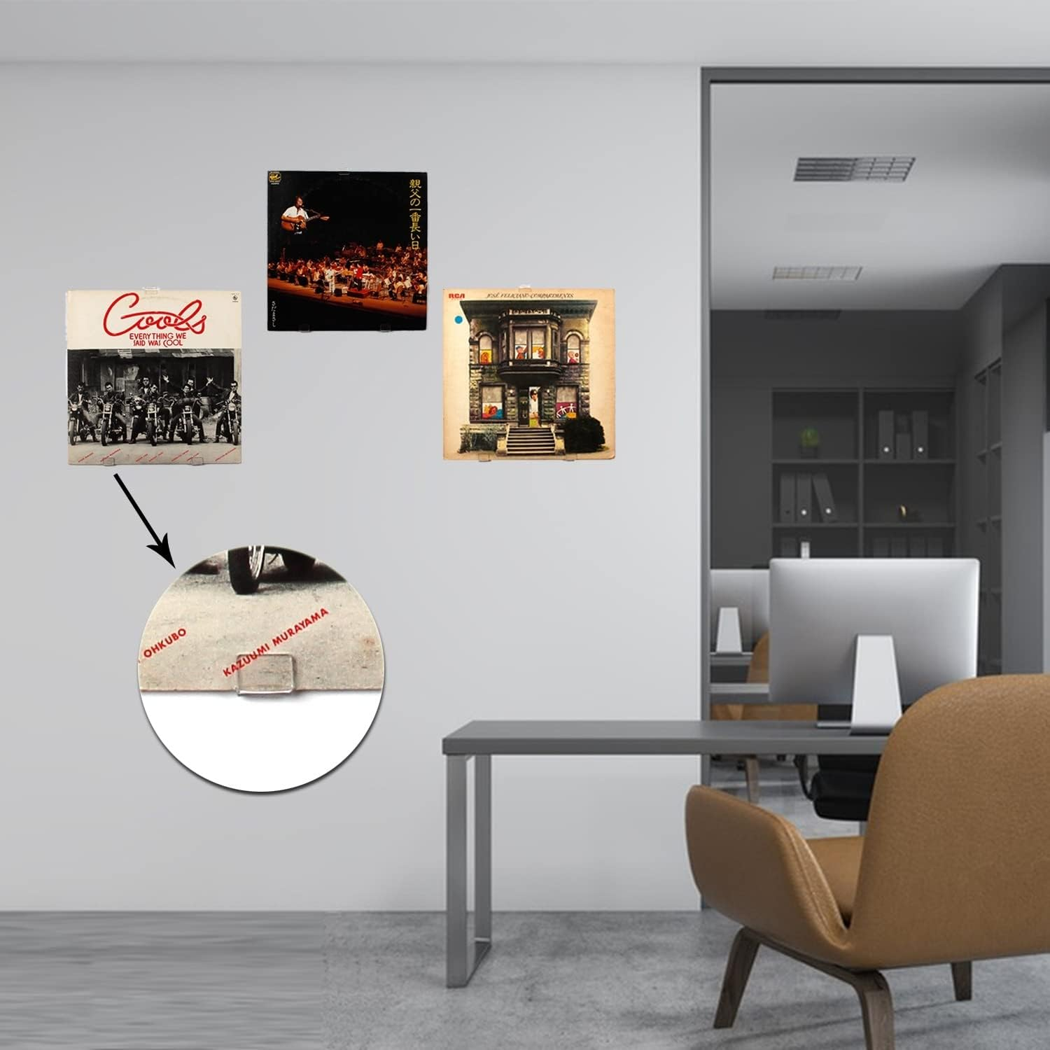 Vinyl Wall Mount, 30 Pack Clear Acrylic Album Holder Display Shelf - Display Your Daily Listening in Style image number 3