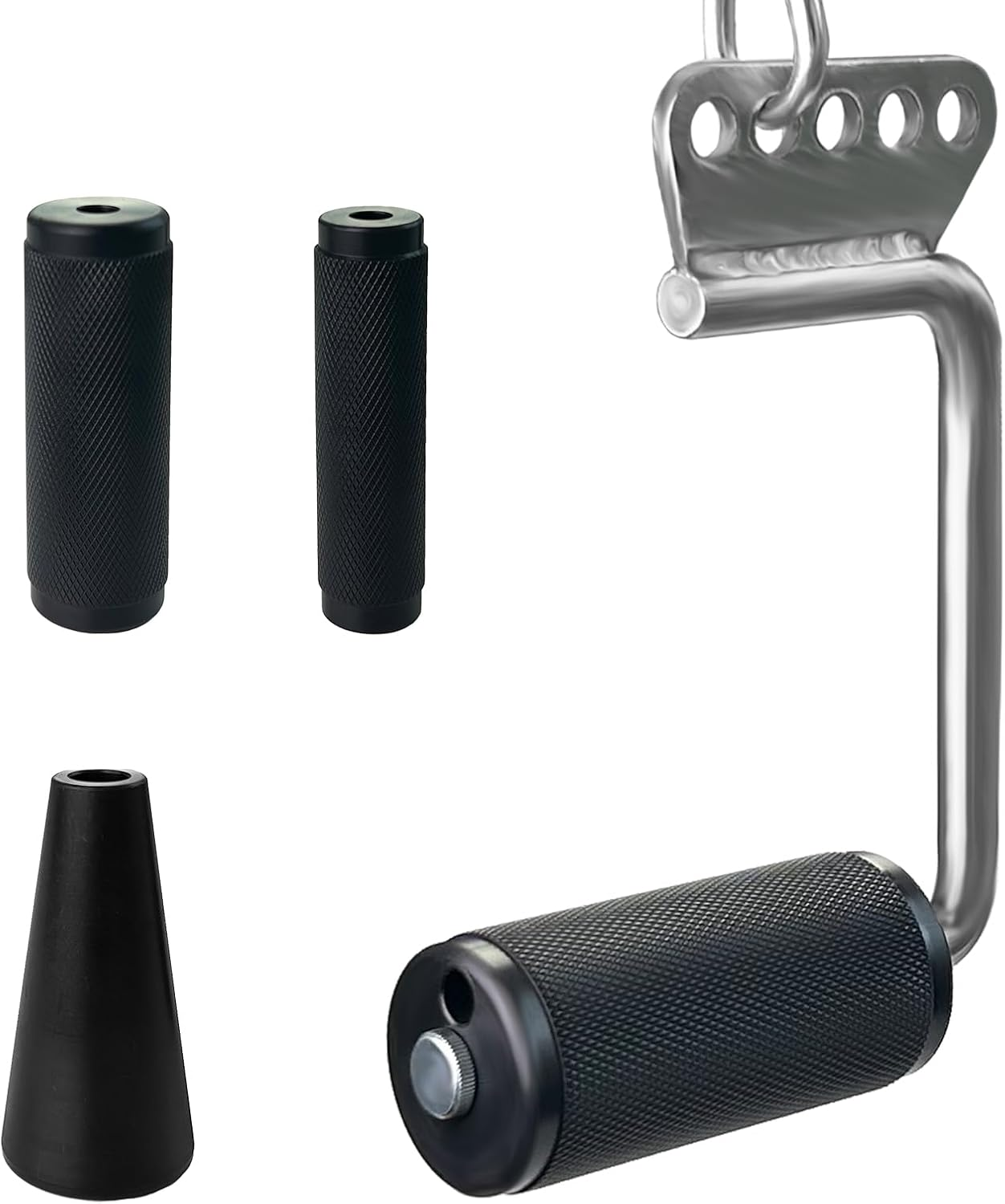 Arm Wrestling Handles, Thick Armwresting Training Equipment LAT Pulldown Attachments D Handle, V Bar Cable Machine Attachments, Gym Handles for Forearm, Wrist Strength Training