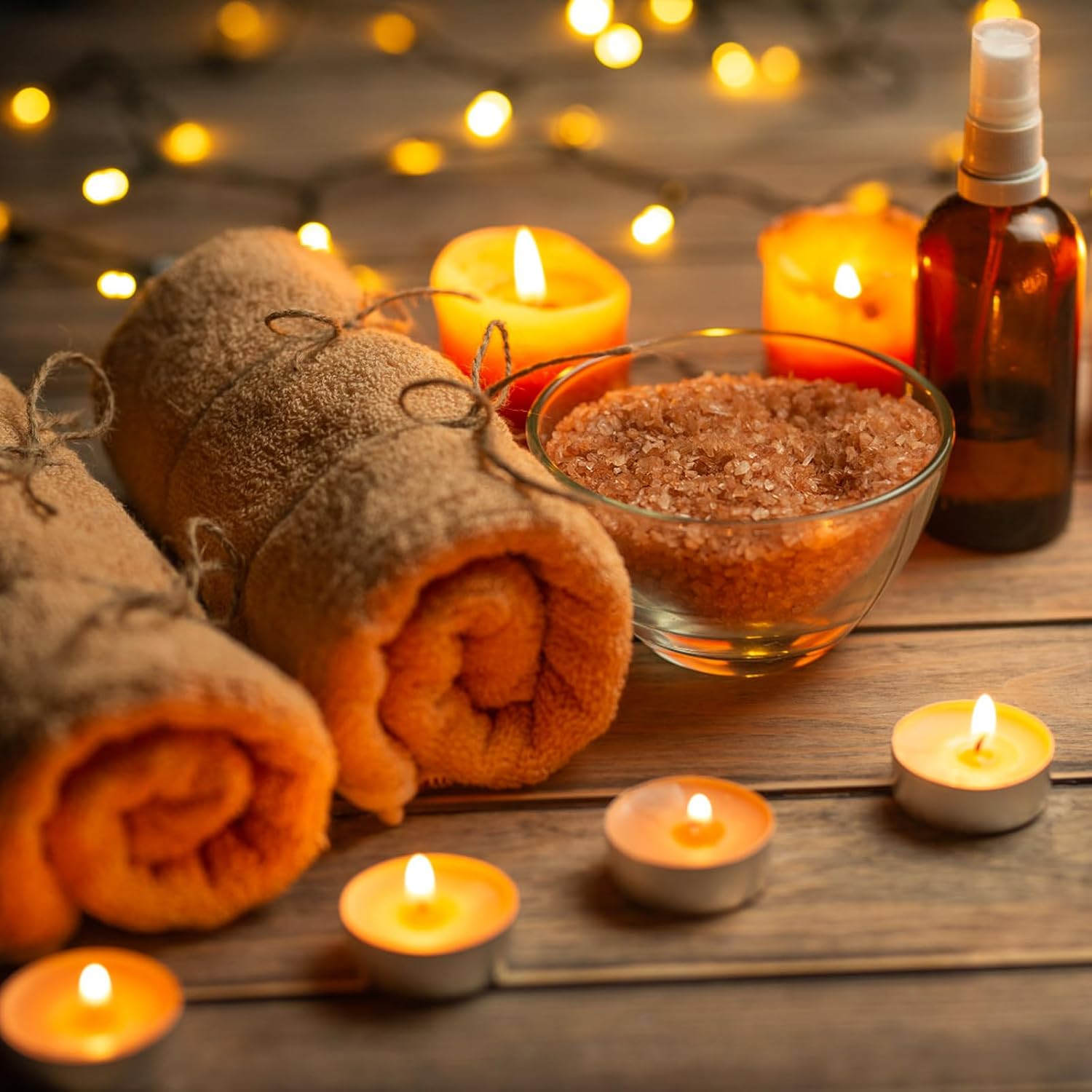 Pack of 24 Beeswax Candles, Tea Lights Fragrance, Natural Organic Tea Lights without Fragrance - Smokeless and Clean Burning with over 4 Hours Burning Time Cosy Atmosphere Thanks to Pleasant Beeswax image number 1