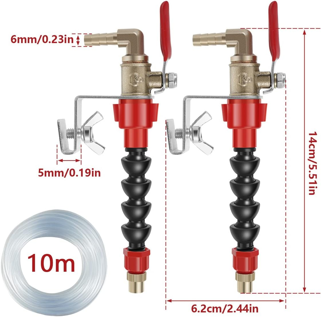 Dust Remover Water Sprayer for Cutting Machine, High-Speed Cutting Machine Misting System Water Sprayer, Adjustable Dust Remover Nozzle Coolant Misting for Tile Cutting Machine Grinder (10M Pipe)