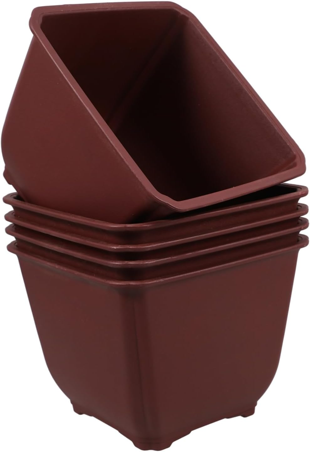 BUTIFULSIC 5Pcs Square Flower Pots Drainage for and Plants for Indoor and Outdoor Gardening image number 5