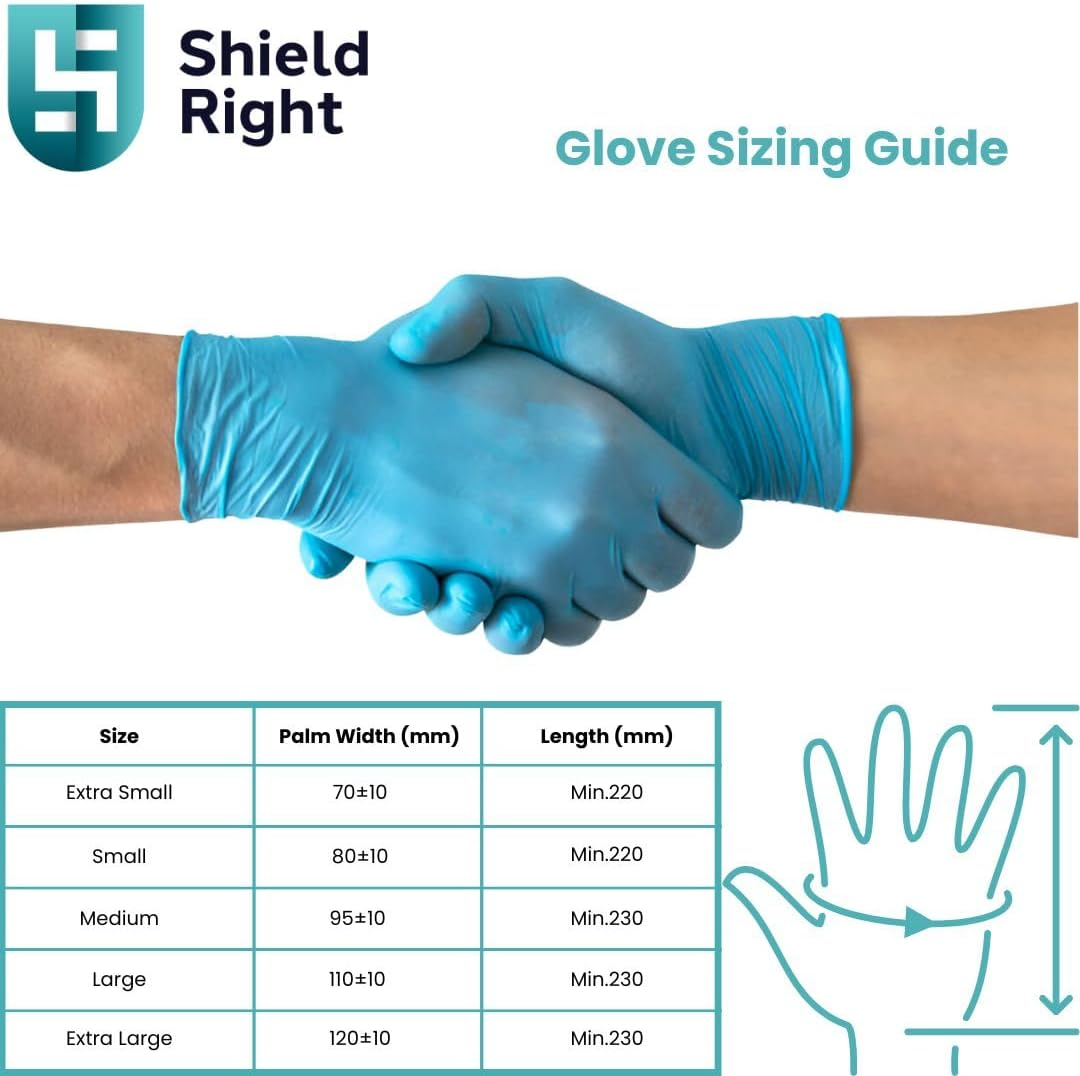 Handicare Disposable Blue Vinyl Gloves, Powder-Free, Latex-Free, Non-Sterile, Food Safe, Cleaning, Industrial Grade, Medical Exam image number 5