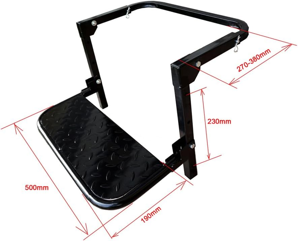 Heavy Duty Tire Step Foldable Car Ladder with Adjustable Height and Width Anti-Slip Surface Max. Load 150Kg/330Lbs for Truck SUV Off-Road Vehicle image number 6