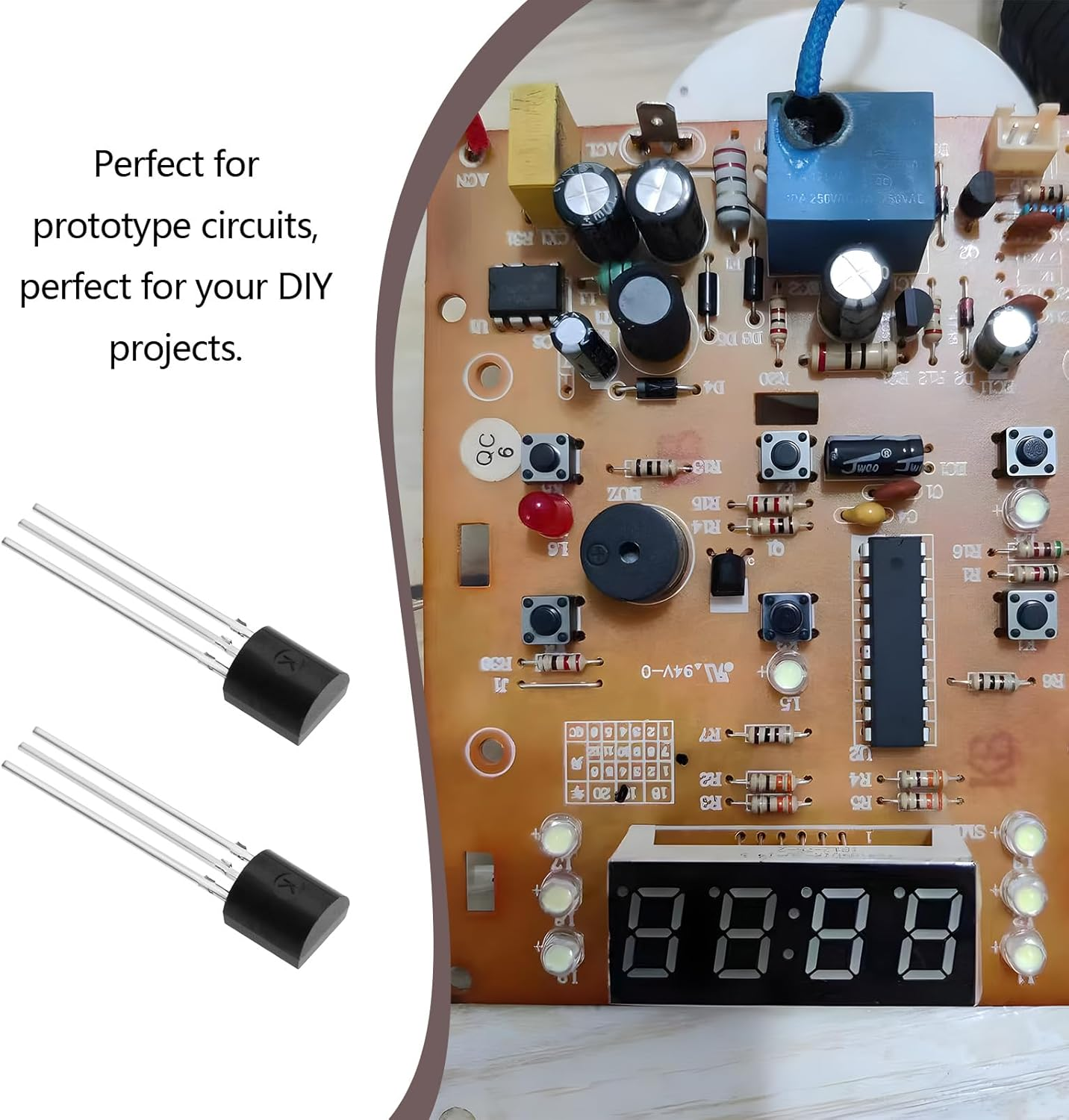 OTOTEC 100PCS Low Power Transistor Low Power Triode Transistor Kit BC547 NPN Transistor BC557 PNP Transistor for Solar Panel Electronic DIY Project image number 2