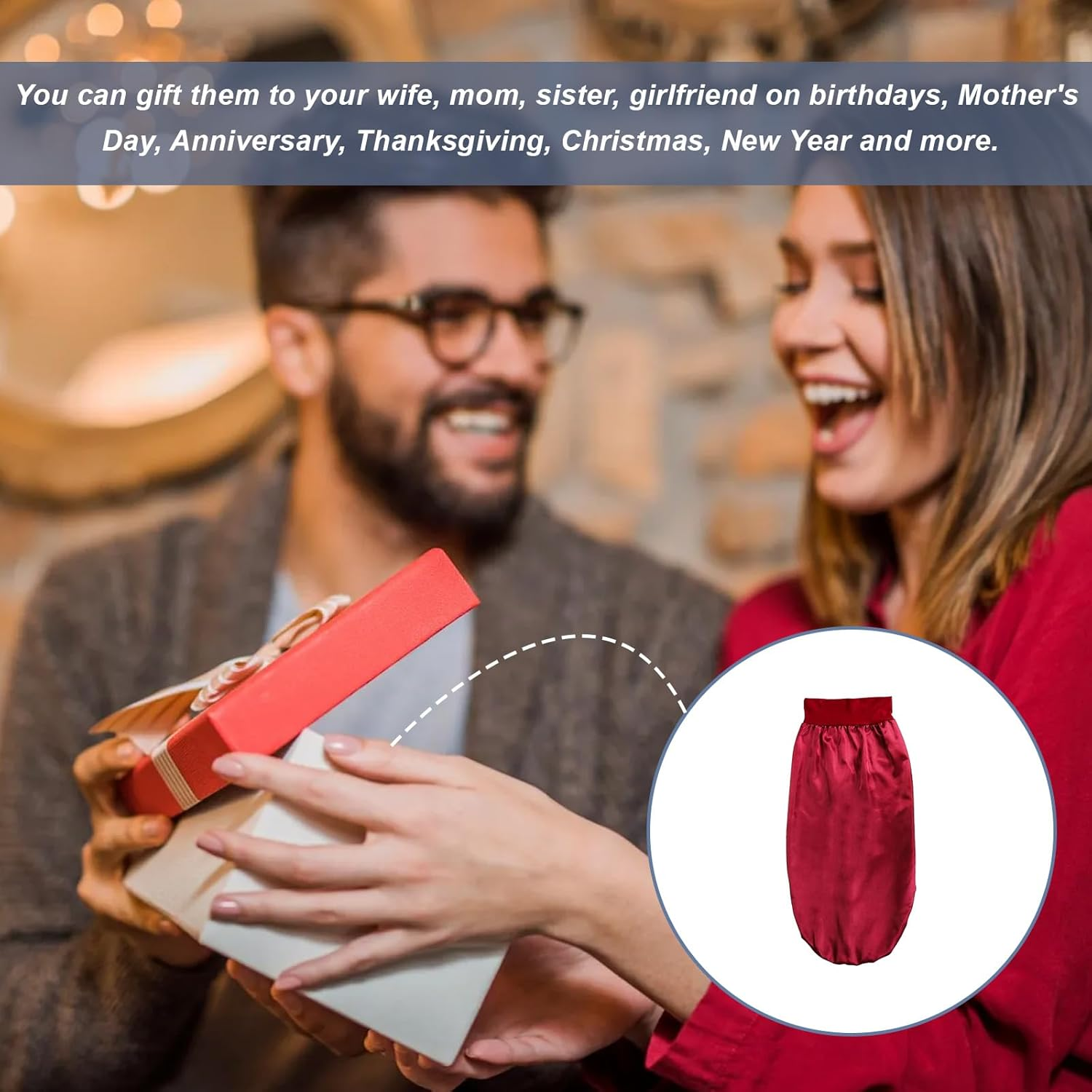 2Pcs Silk Hair Bonnet,Silk Bonnet for Sleeping,Satin Hair Bonnet,Silk Hair Wrap for Sleeping,Satin Bonnet, Extra Large Sleeping Hat for Women(Black，Red) image number 2