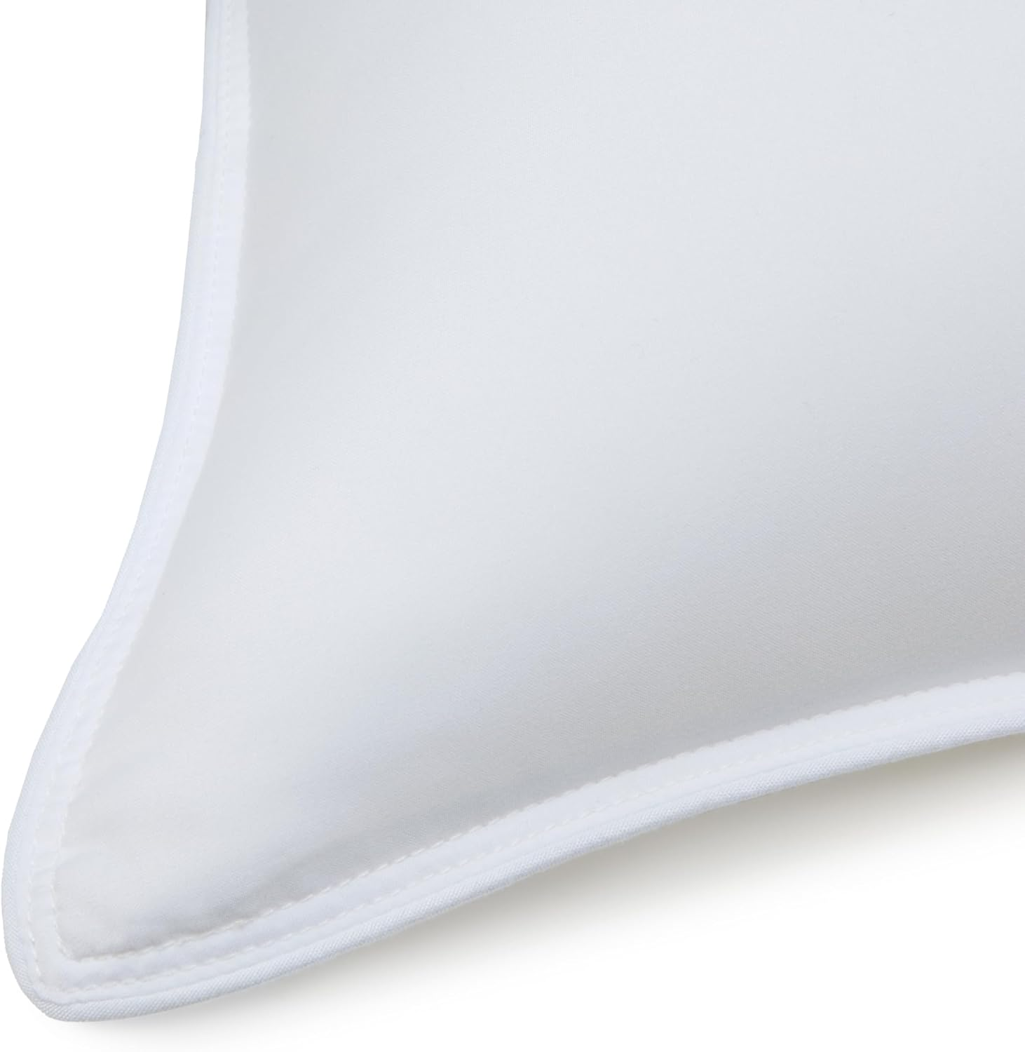 Amazon Basics down Alternative Bed Pillows, Medium Density for Back and Side Sleepers - Standard, 2-Pack,White image number 2