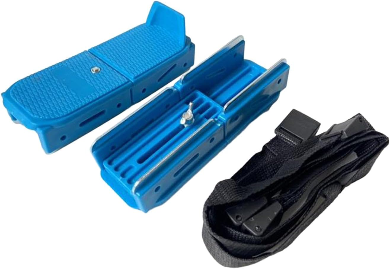 Kokiya Toddler Ice Skates Adjustable Double Runner Bob Skates with Durable Hook and Loop Fastener Straps, Blue image number 5