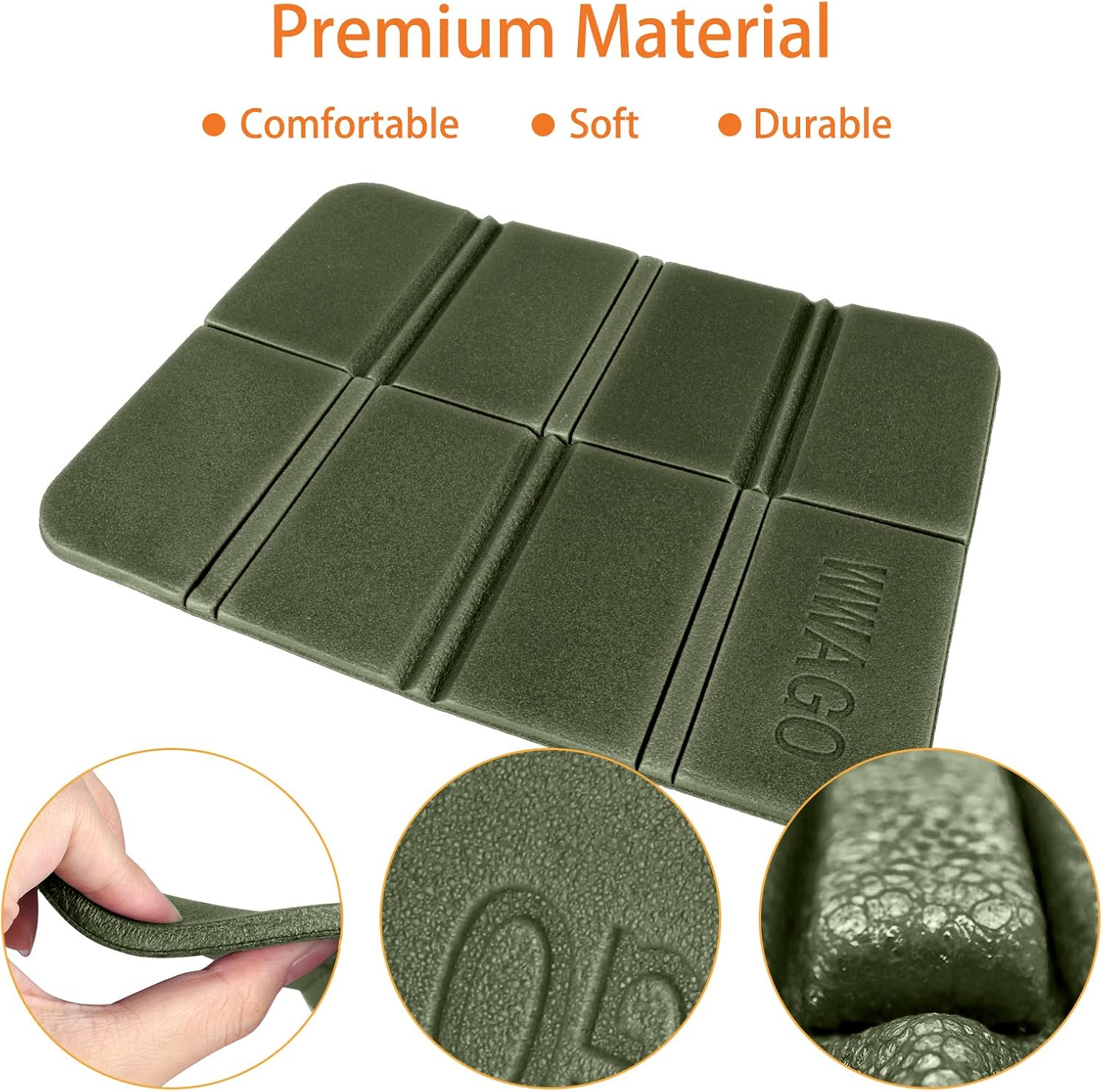 Eeekit Camping Seat Cushion, 4 Pack 15X11Inch Waterproof Foam Sitting Mat Pad for Outdoor Sports Travel image number 6