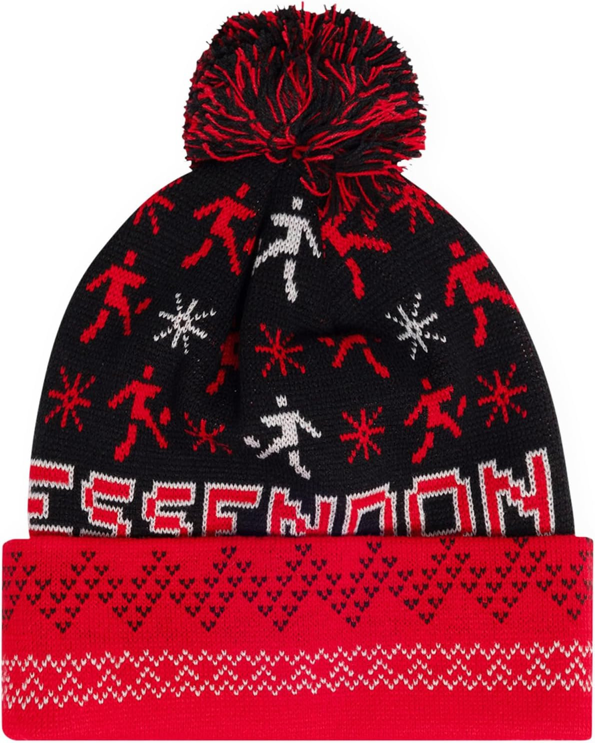 AFL Essendon Bombers Mens Adults Pom Pom Ugly Beanie