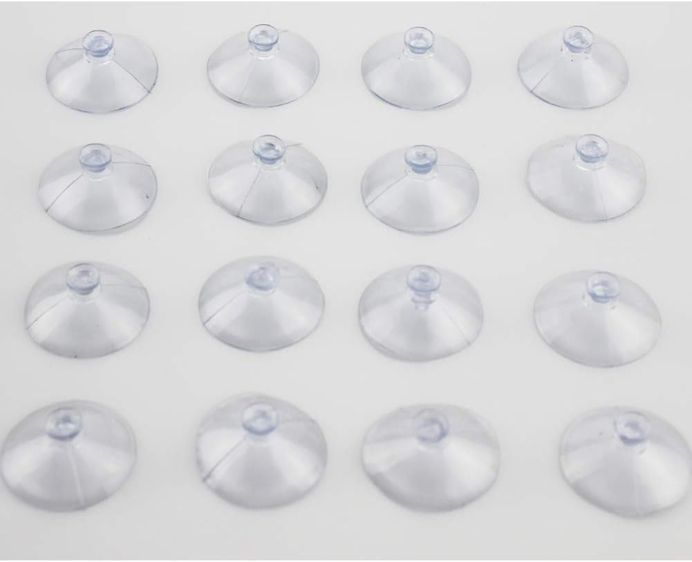 Clear Suction Cups, 50 Pieces 30 Mm Mushroom Head PVC Plastic Suction Cup/Suckers Plain without Hooks